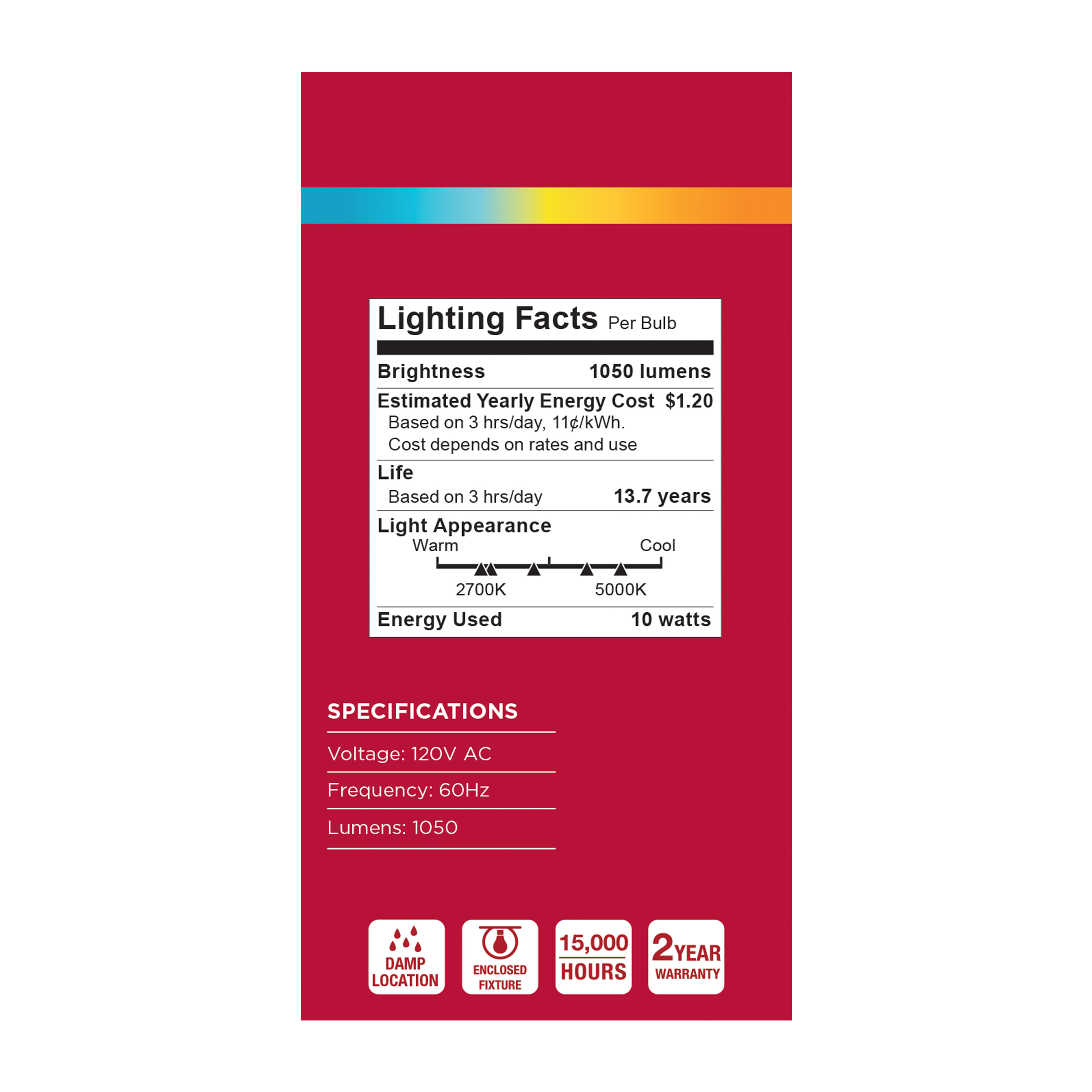 10WA19L/8CCT5/E26/P/ND/LHT/1PK - S11315