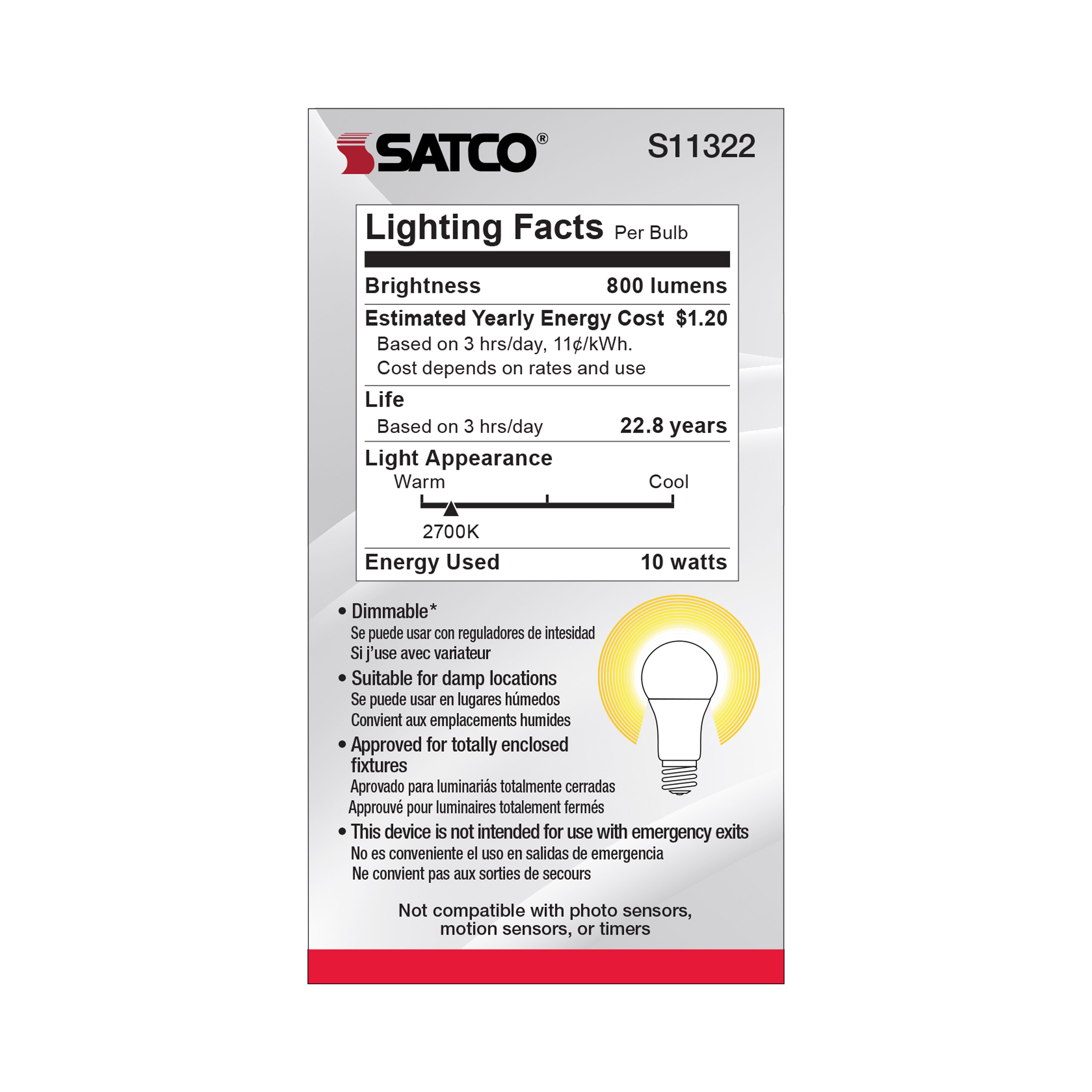 10A19/LED/927/120V/D/2PK - S11322