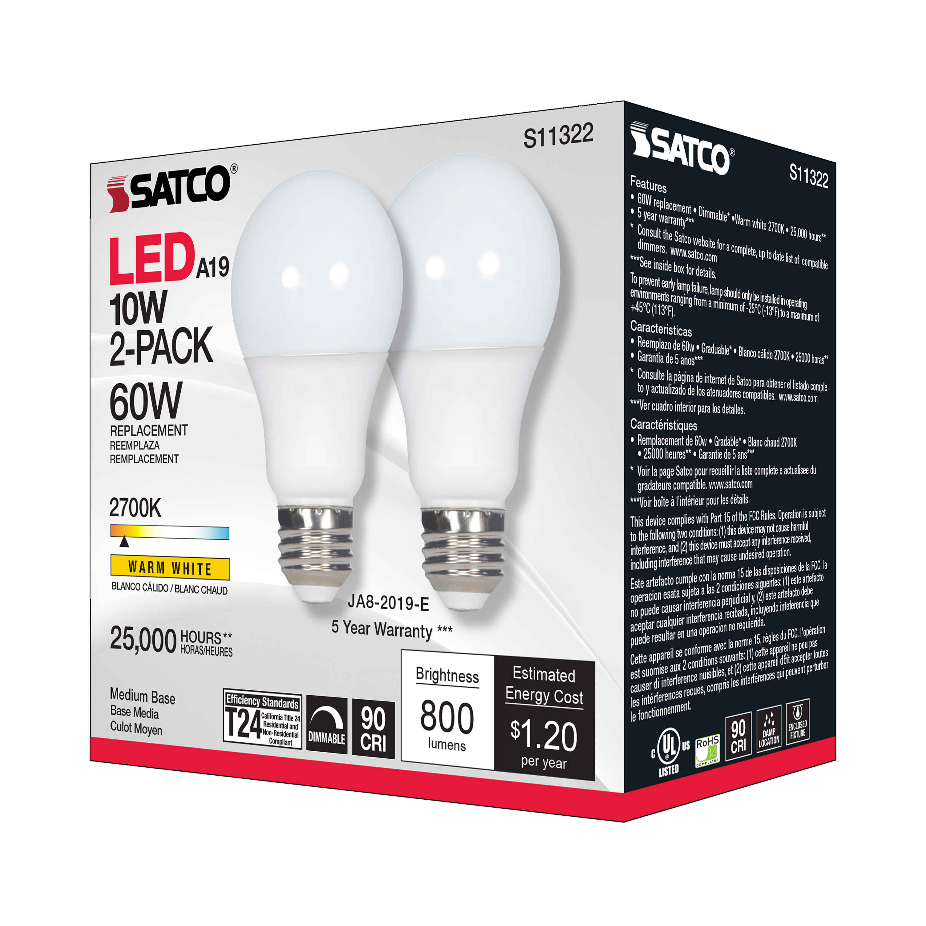 10A19/LED/927/120V/D/2PK - S11322