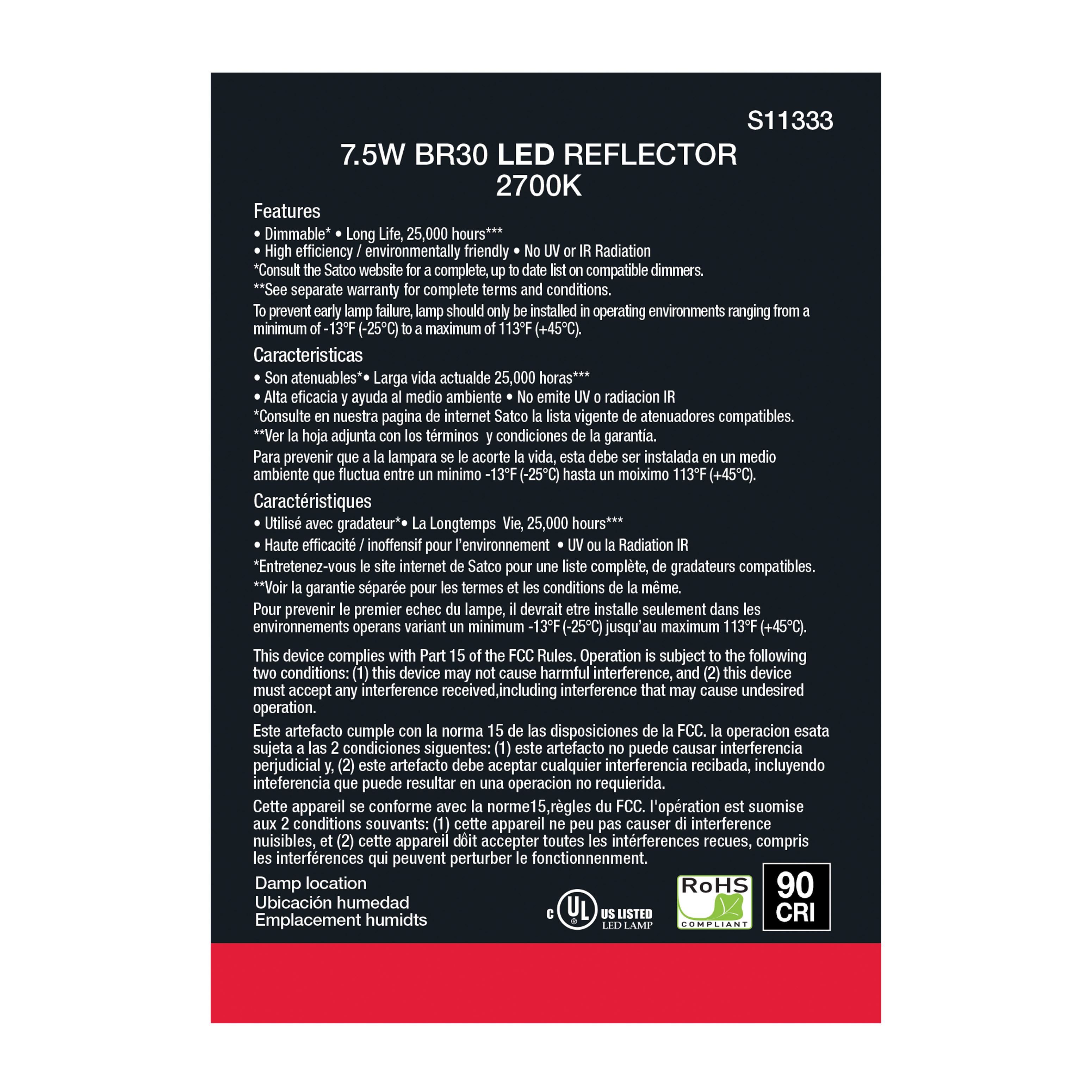 7.5BR30/LED/927/120V/2PK - S11333