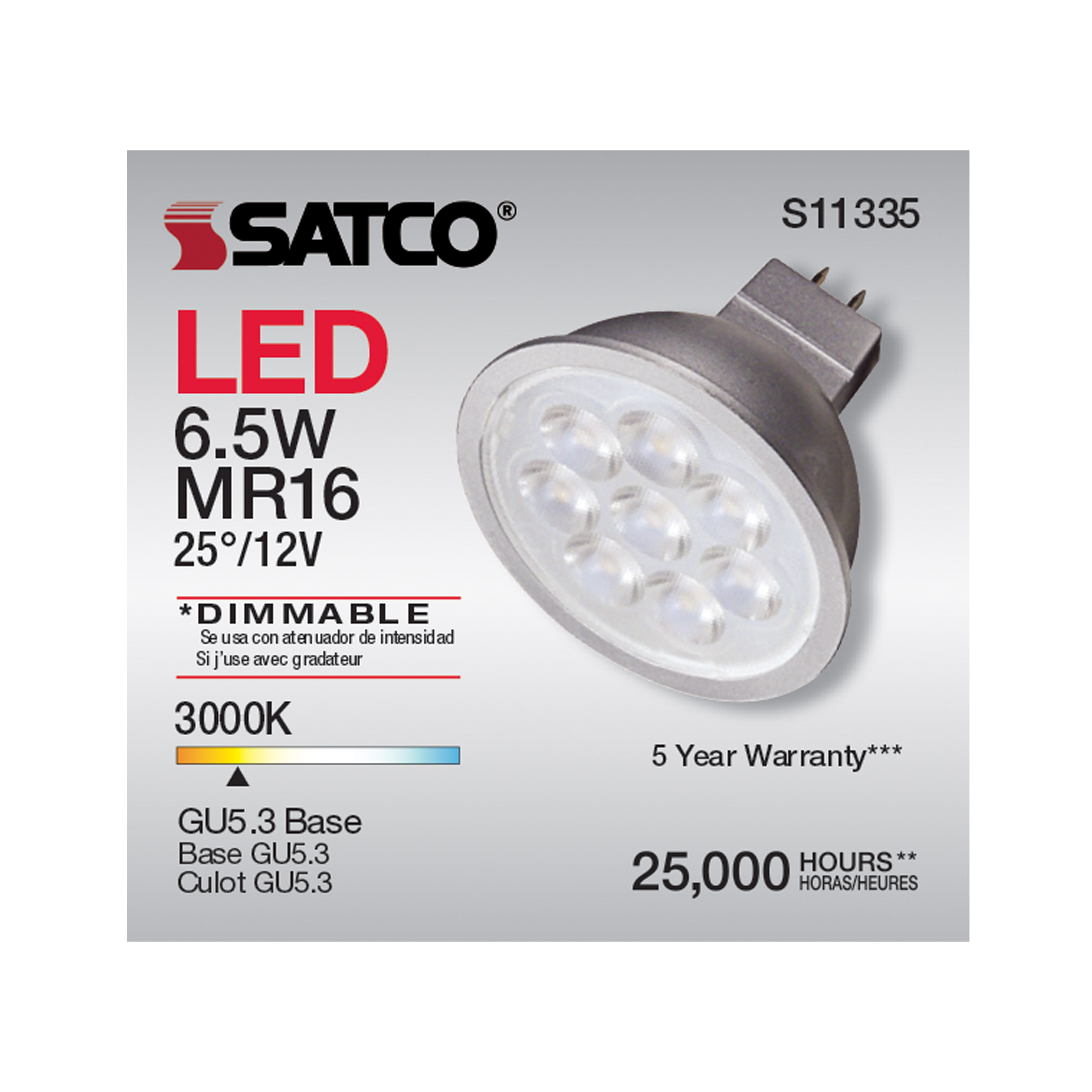 6.5MR16/LED/25'/930/12V - S11335