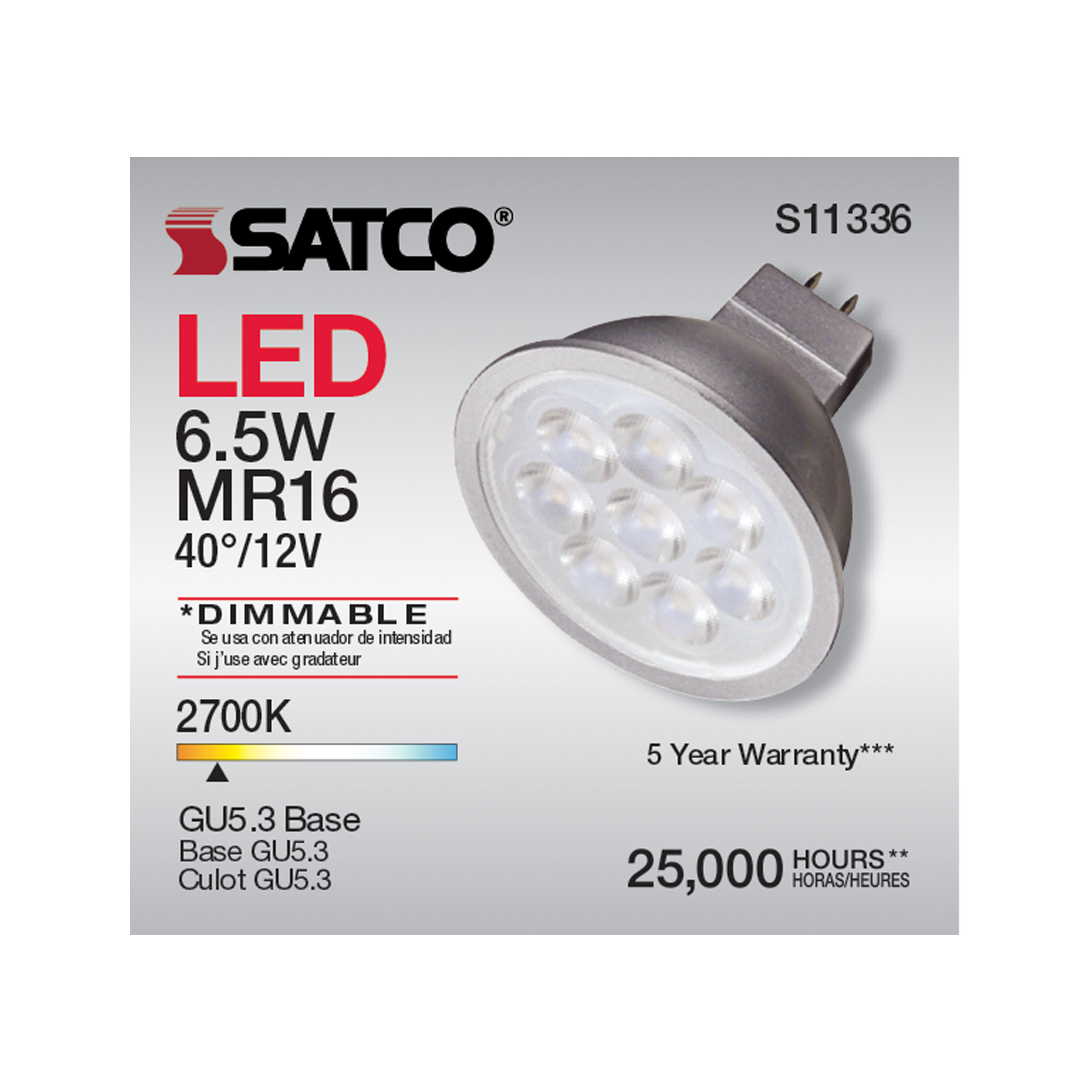 6.5MR16/LED/40'/927/12V - S11336