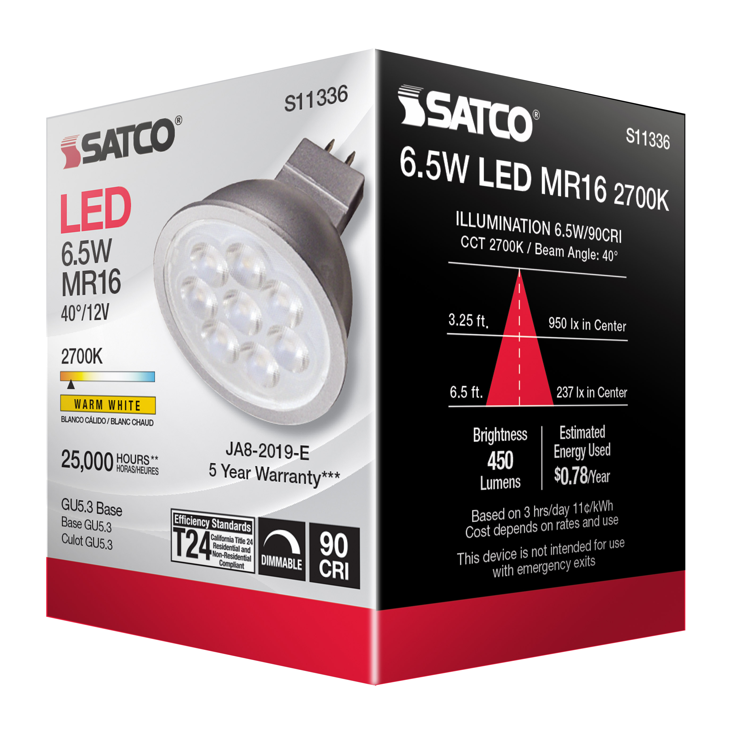 6.5MR16/LED/40'/927/12V - S11336