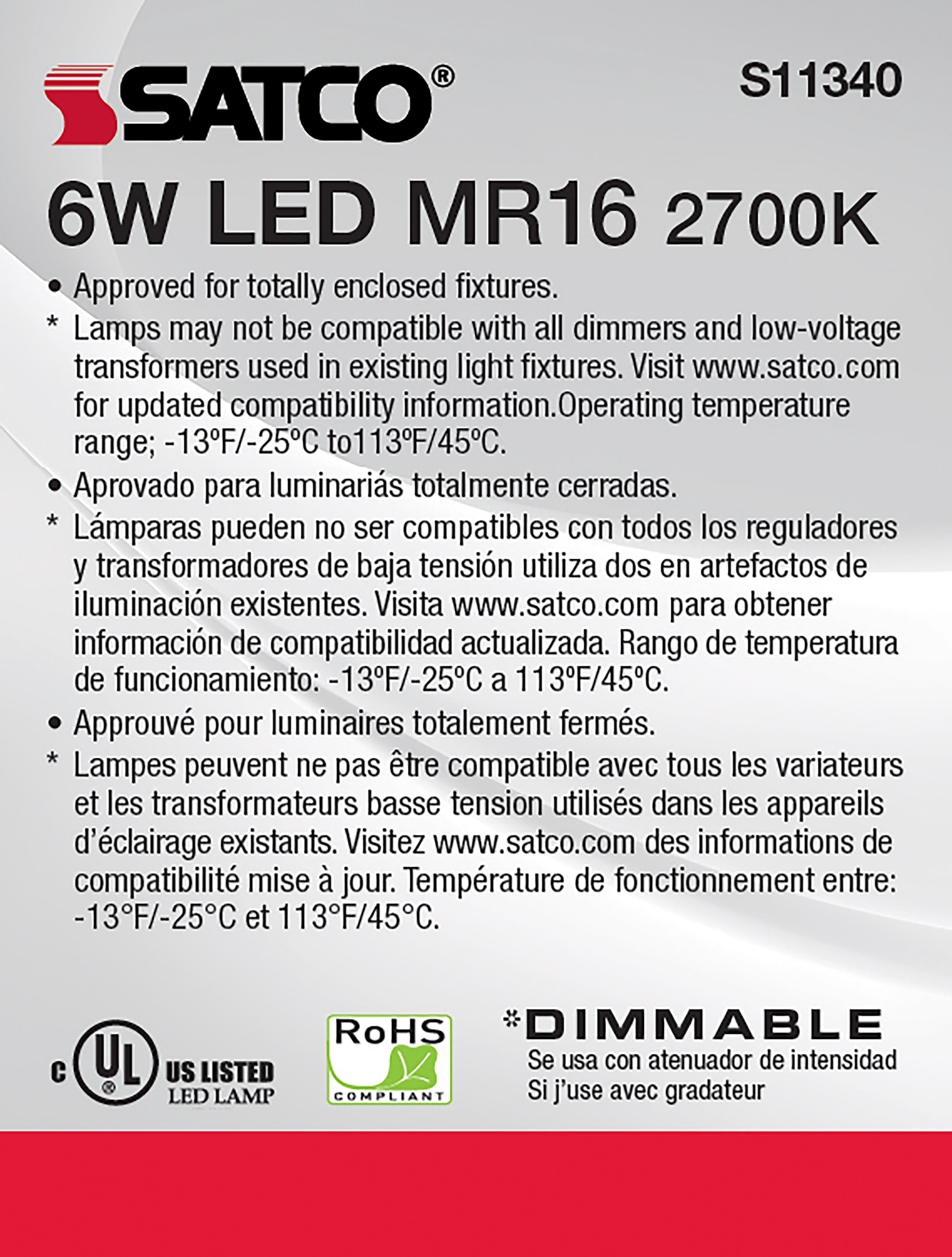 6MR16/LED/40'/827/24V AC/DC - S11340