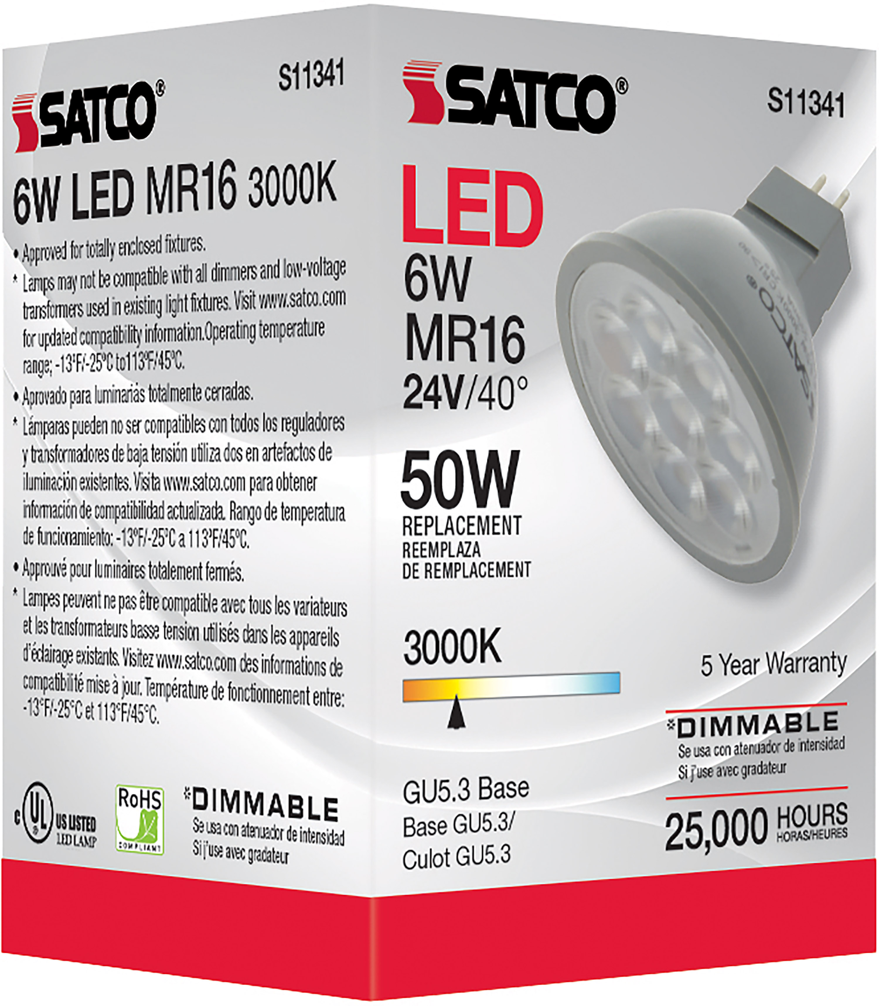 6MR16/LED/40'/830/24V AC/DC - S11341