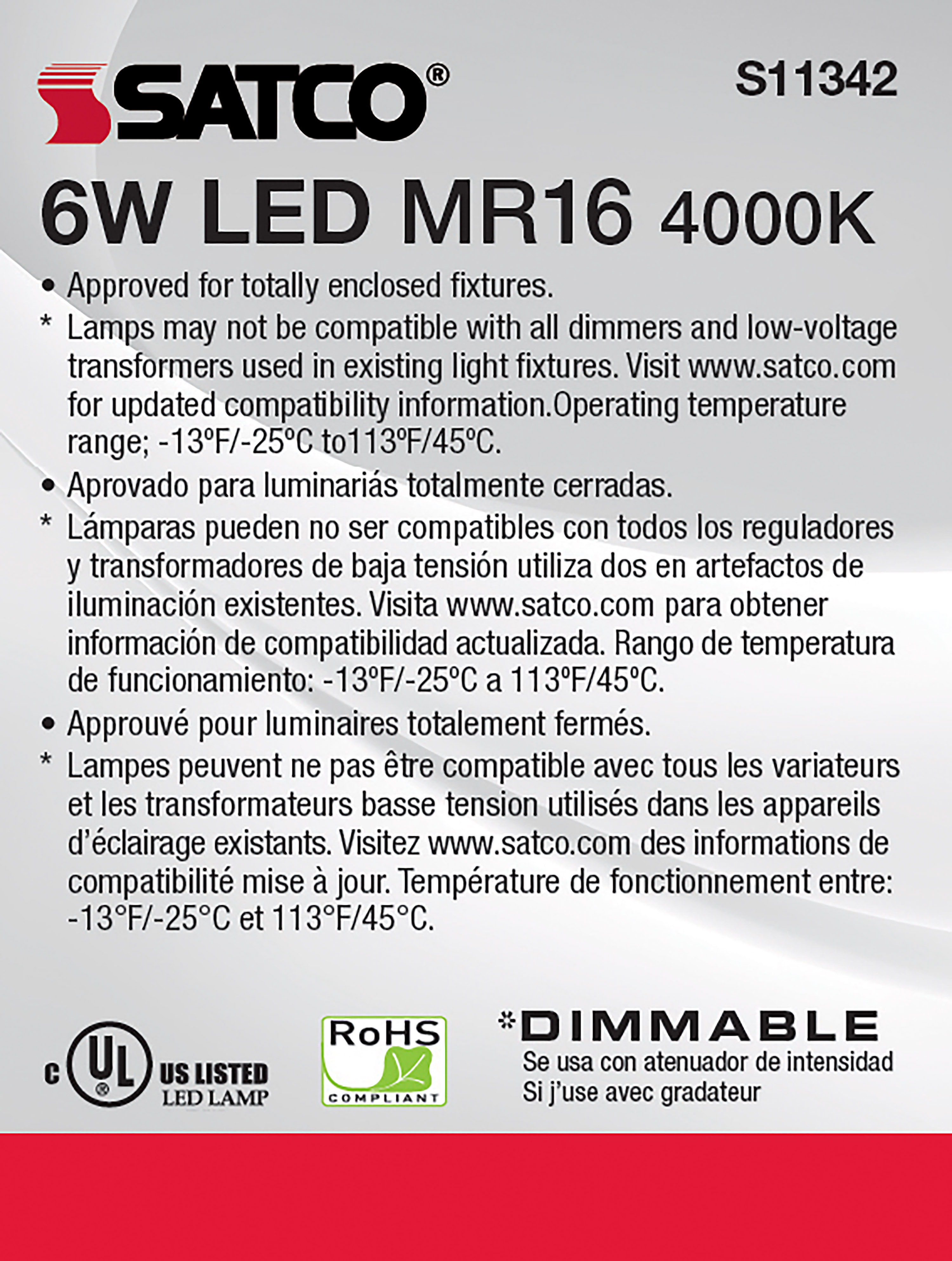 6MR16/LED/40'/840/24V AC/DC - S11342