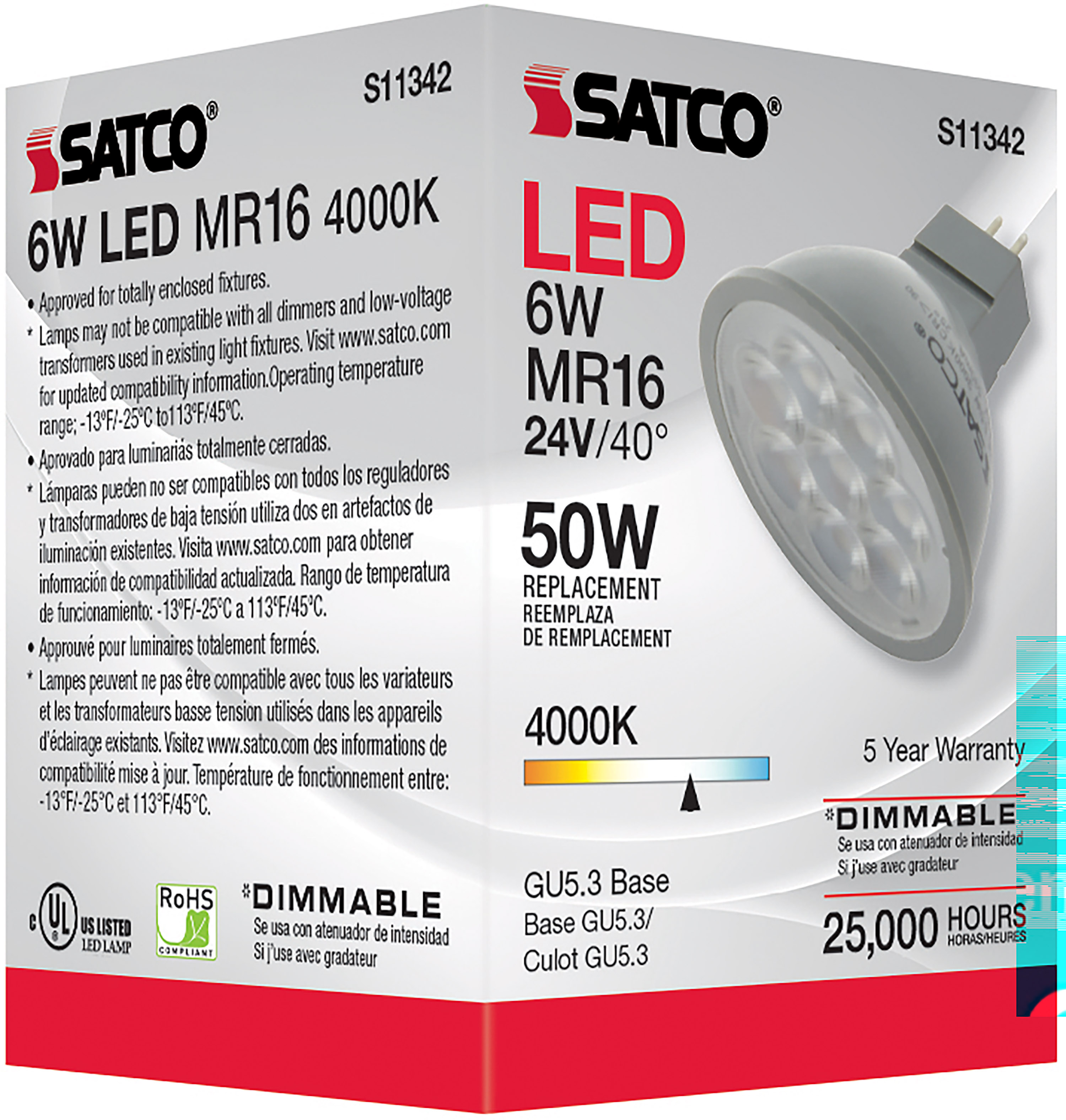 6MR16/LED/40'/840/24V AC/DC - S11342