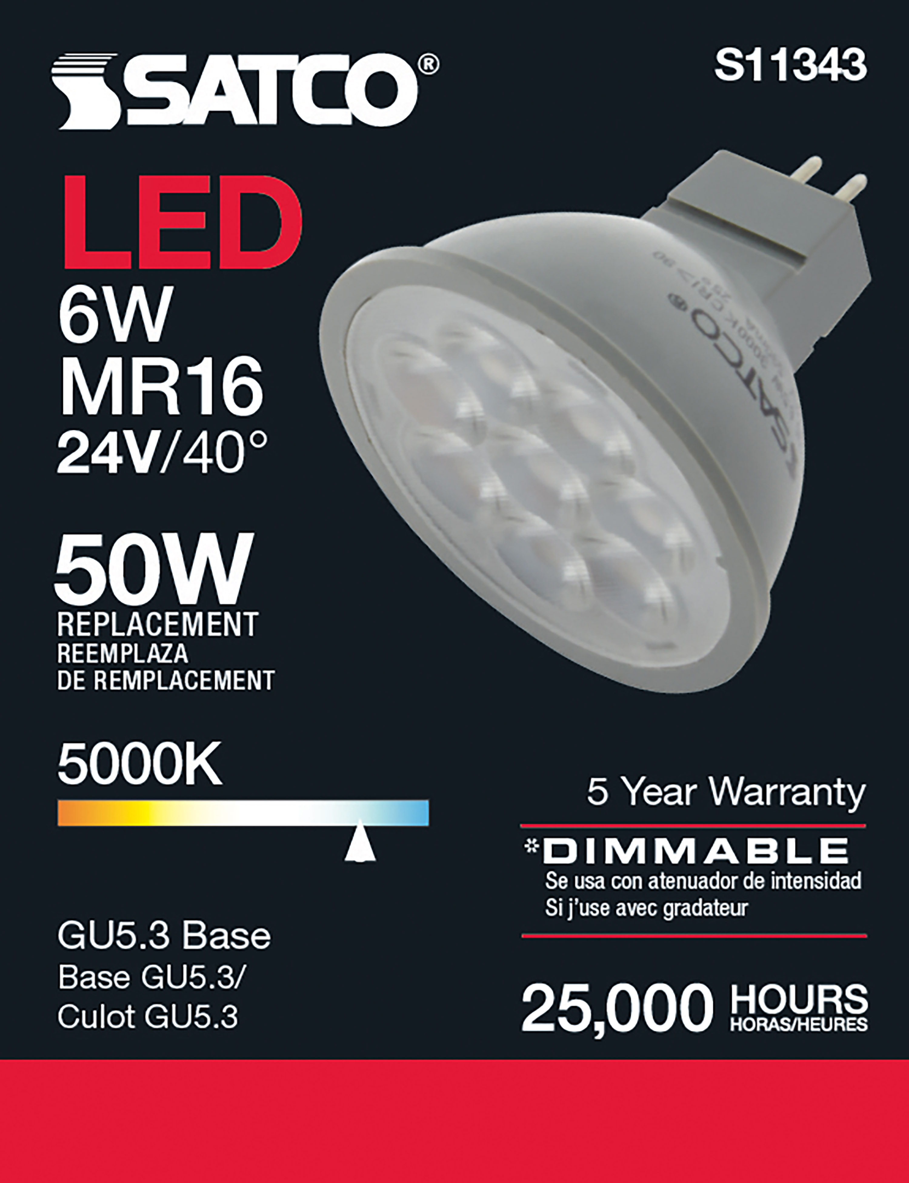 6MR16/LED/40'/850/24V AC/DC - S11343