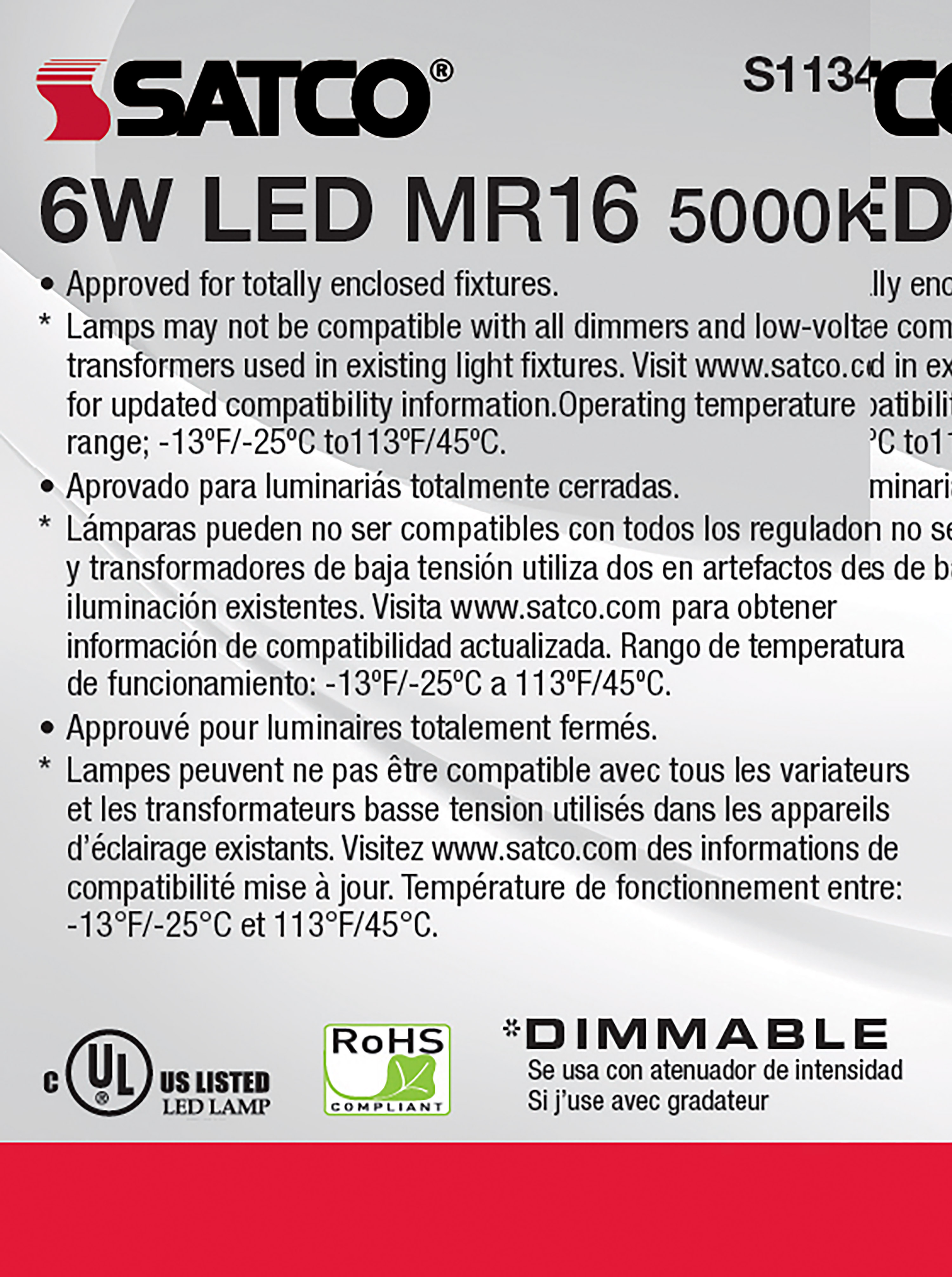 6MR16/LED/40'/850/24V AC/DC - S11343