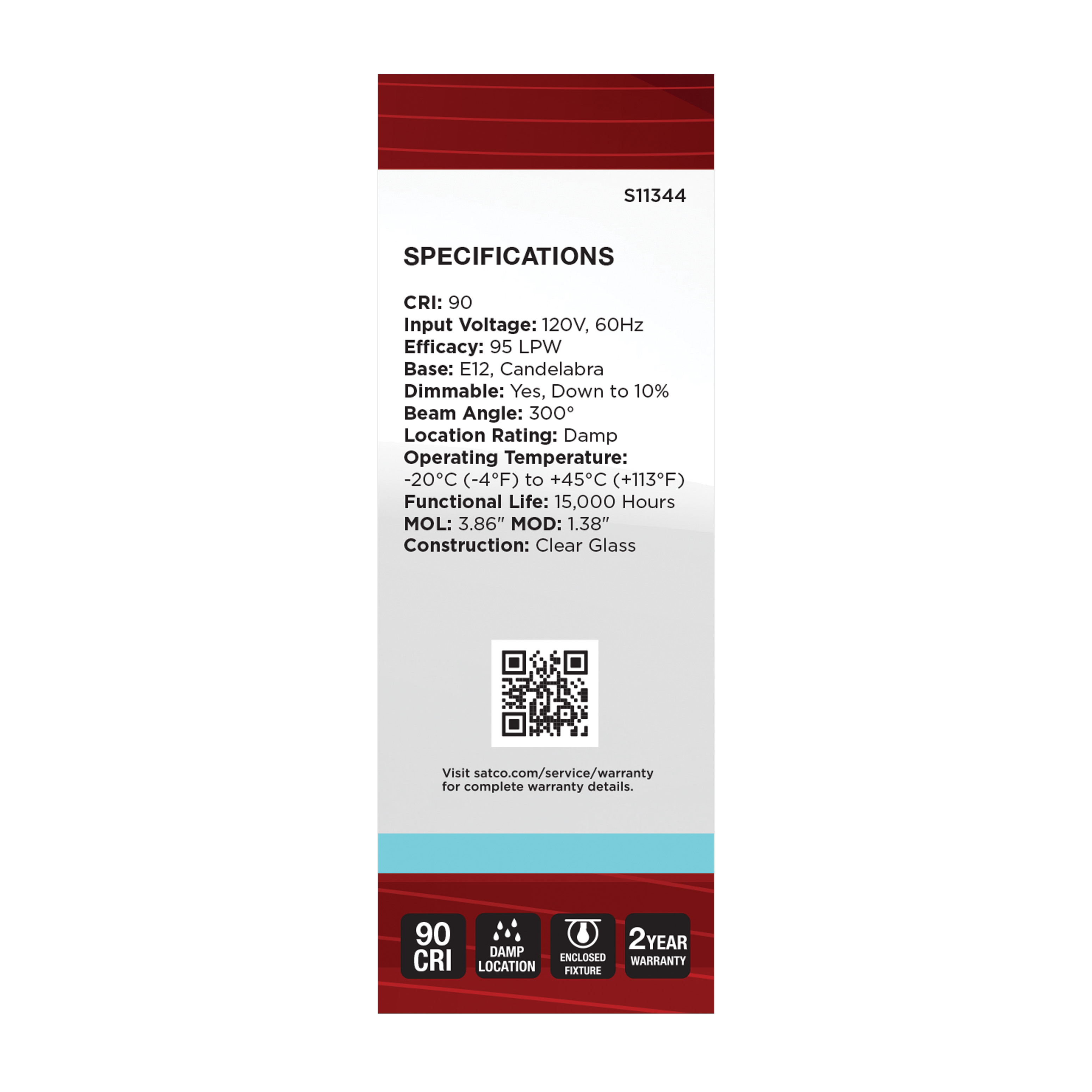 8W/CTC/LED/940/120V/E12 - S11344