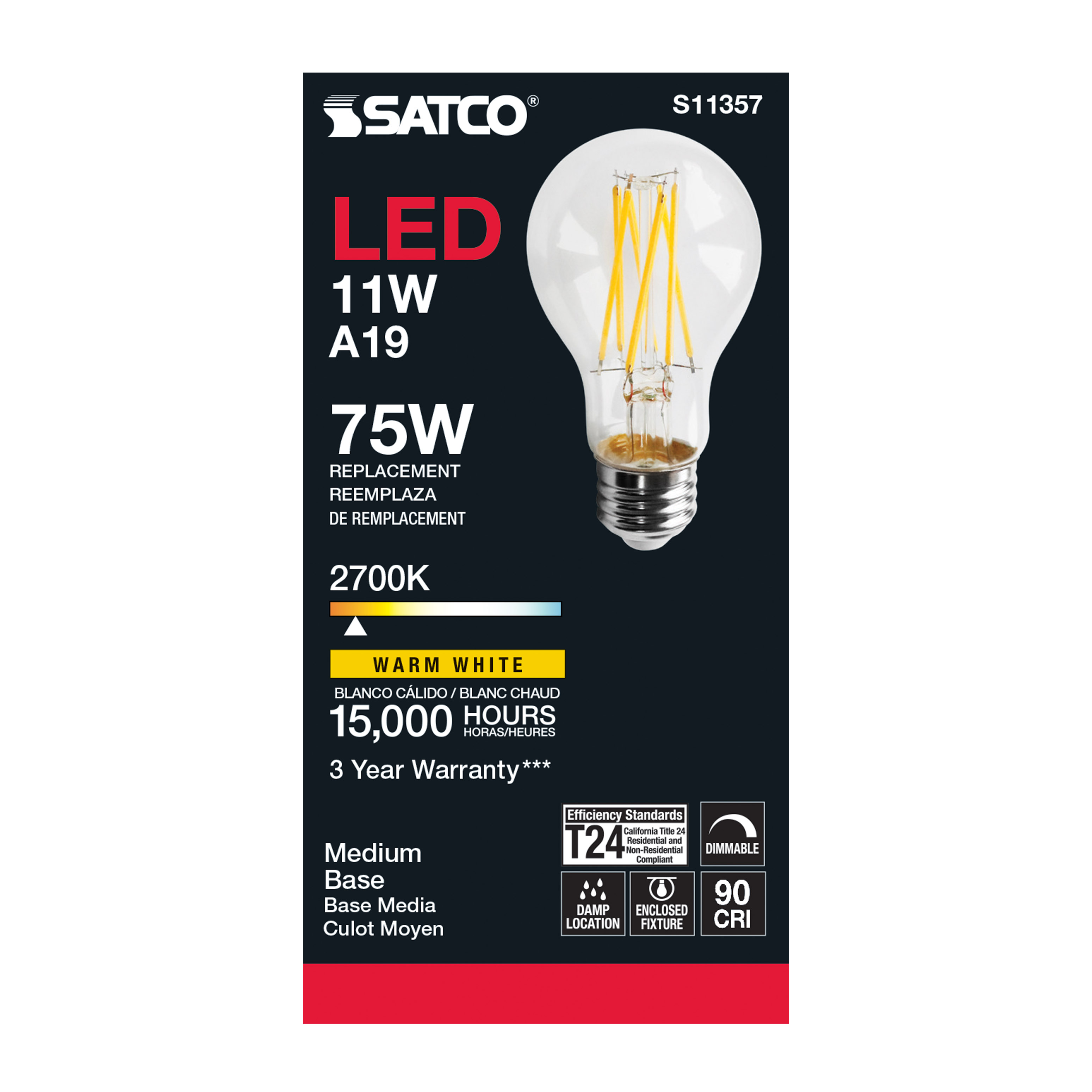 11A19/LED/927/CL/120V - S11357