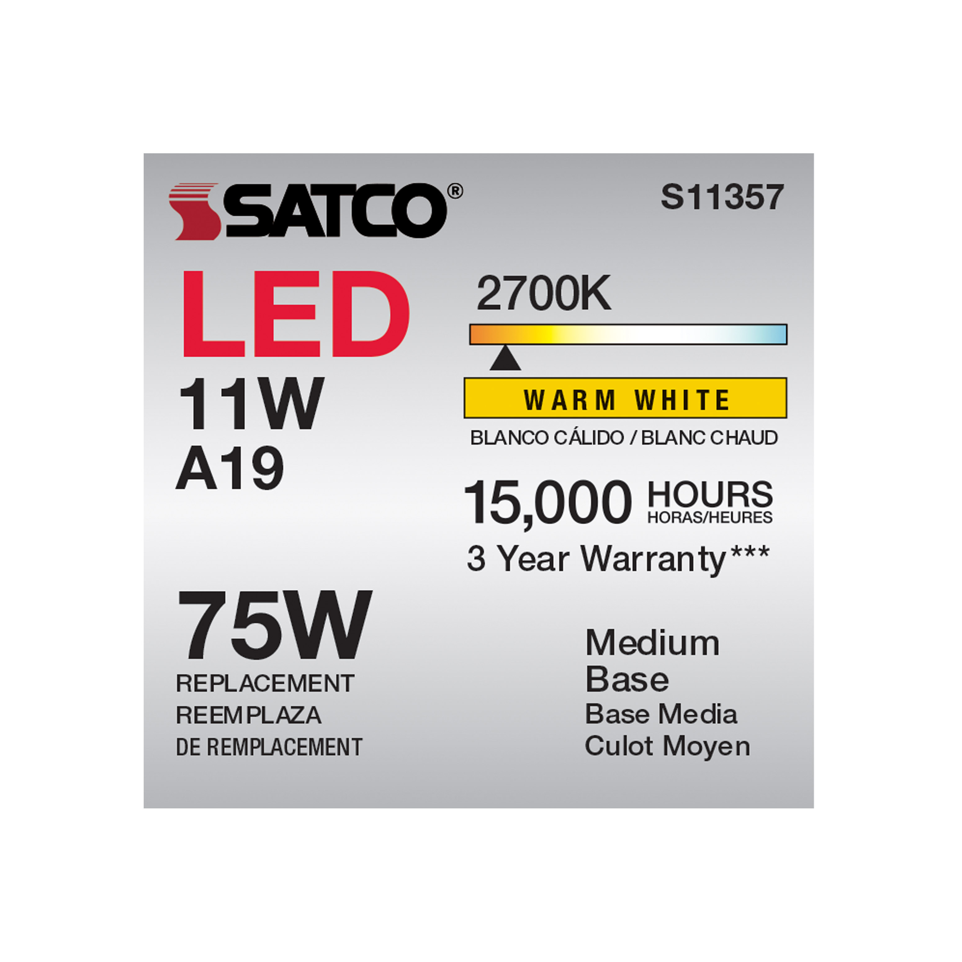 11A19/LED/927/CL/120V - S11357