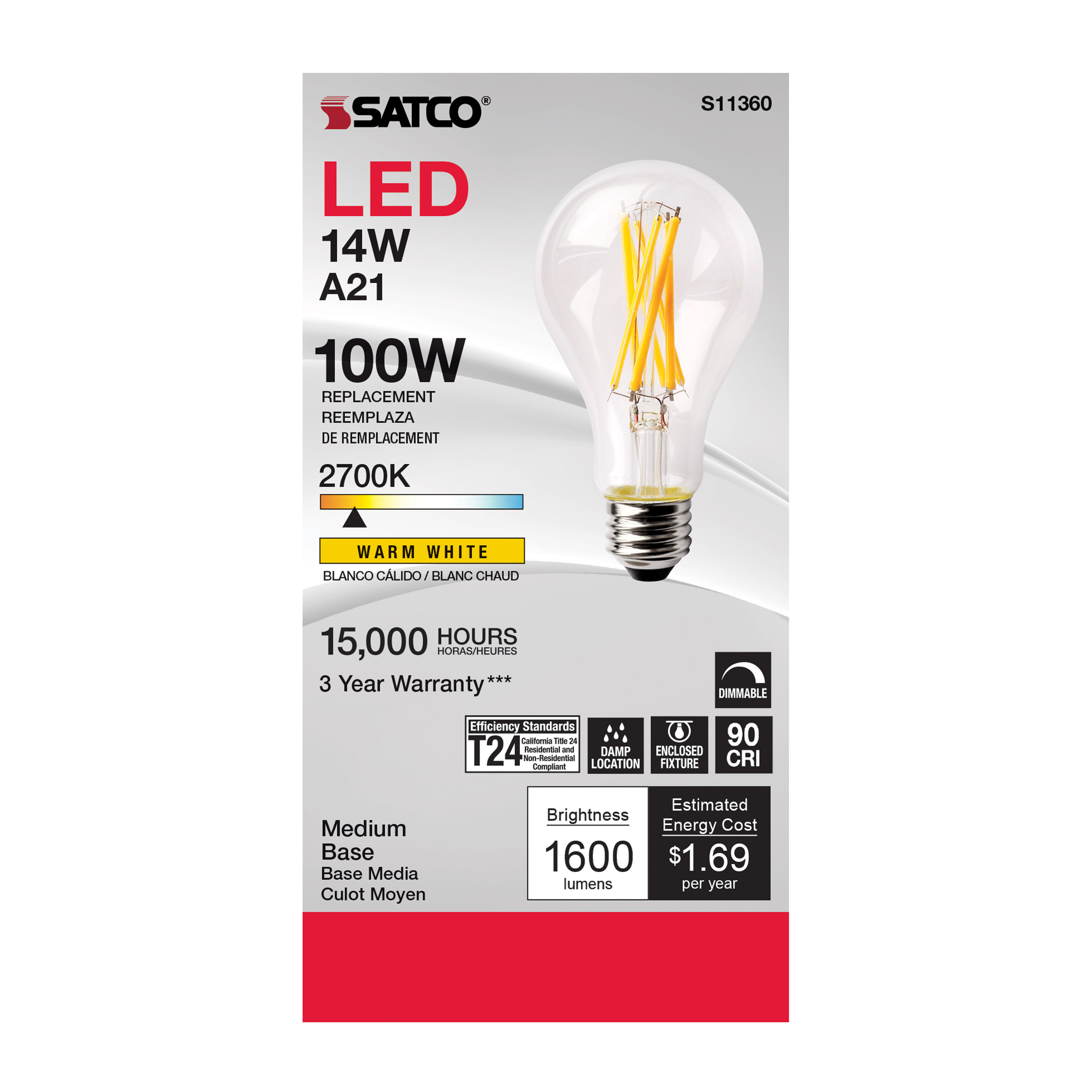 14A21/LED/927/CL/120V - S11360