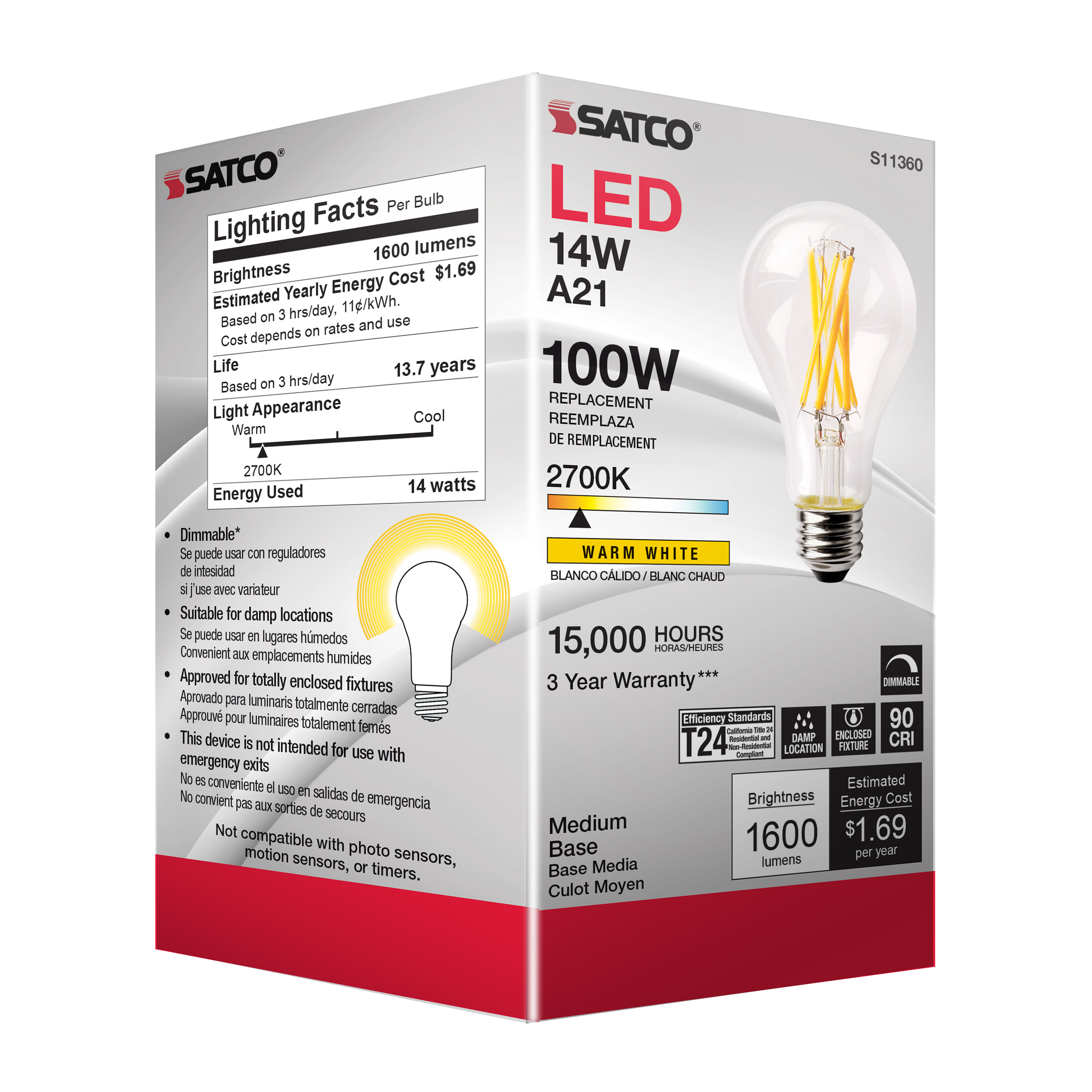 14A21/LED/927/CL/120V - S11360