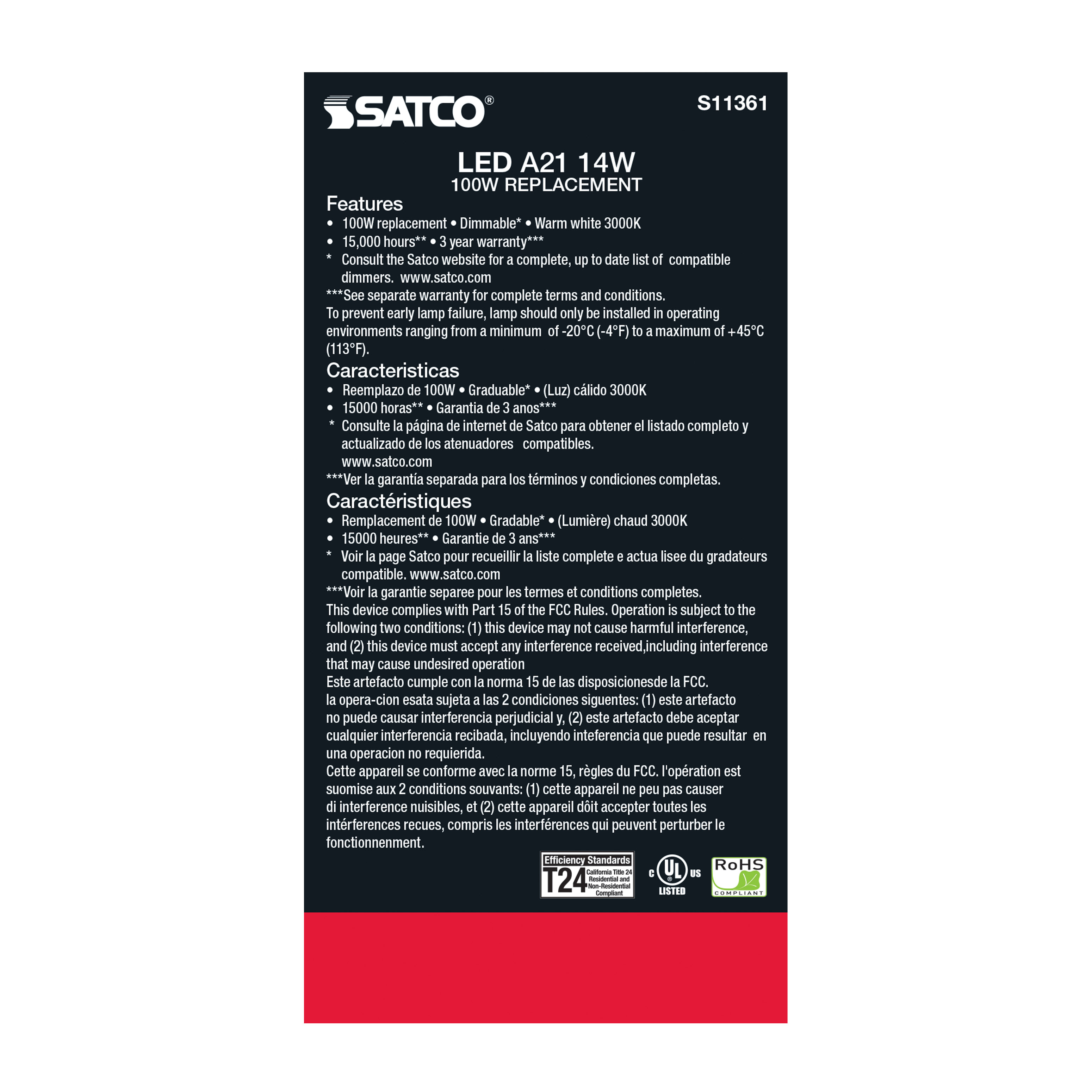 14A21/LED/930/CL/120V - S11361