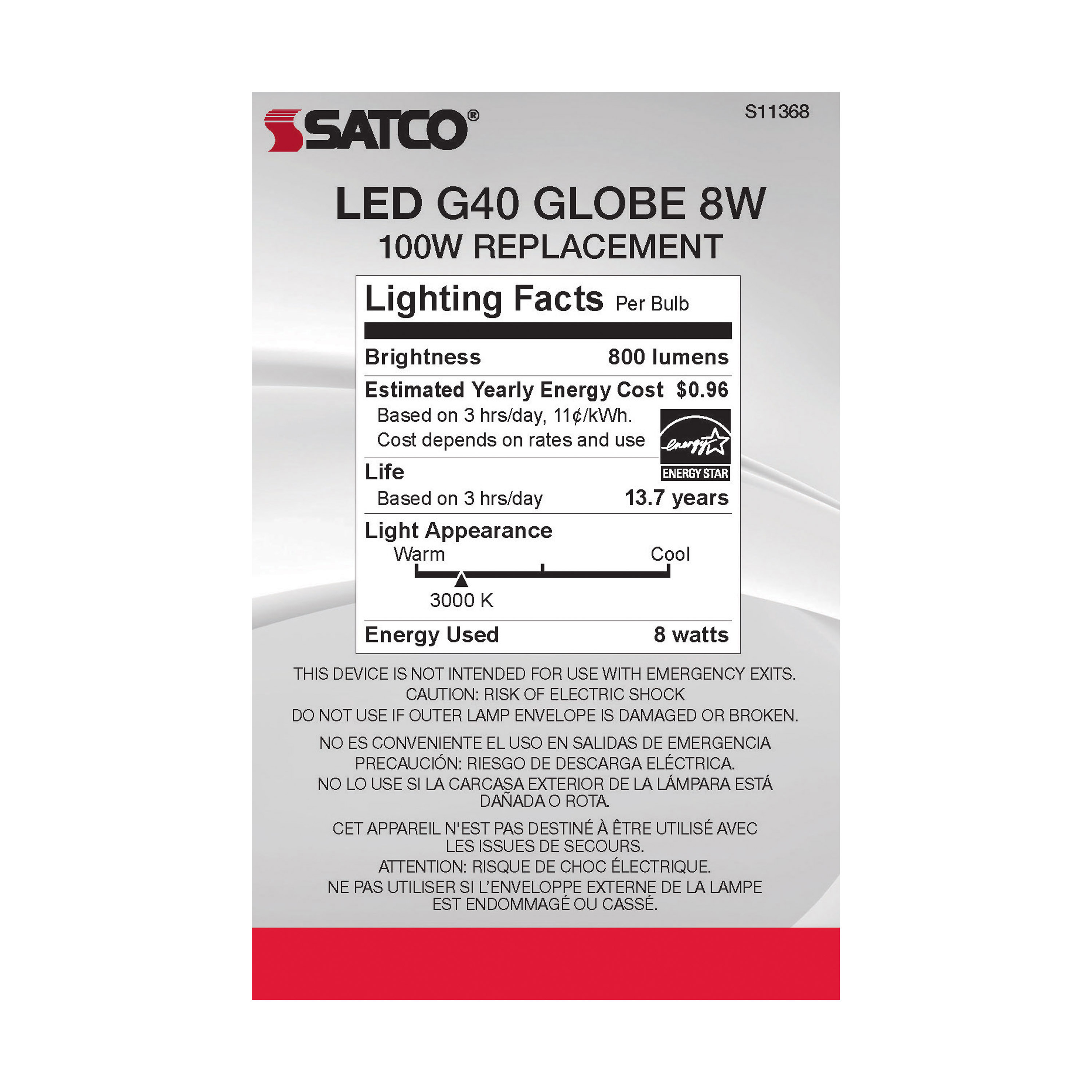 8G40/LED/930/SW/120V - S11368