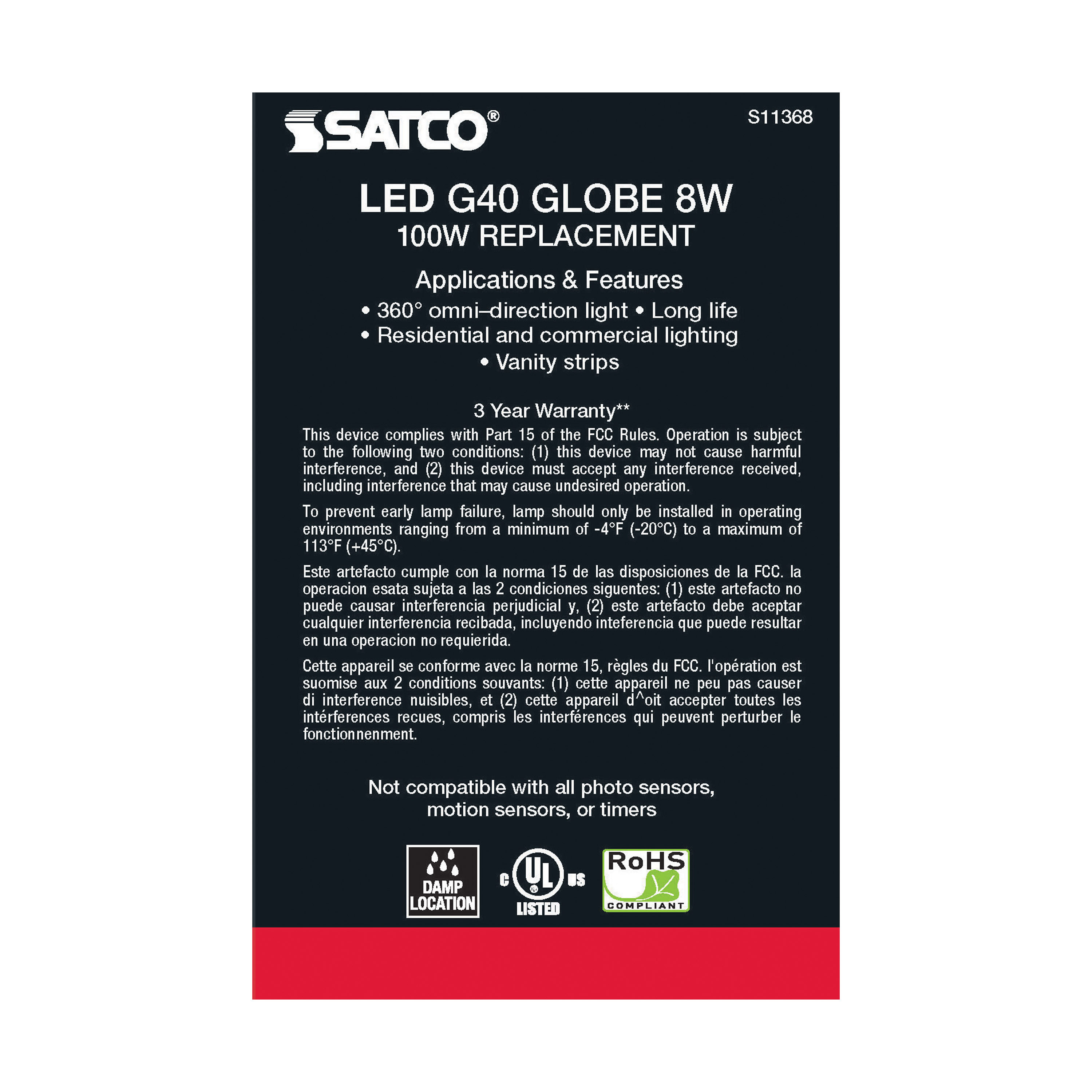 8G40/LED/930/SW/120V - S11368