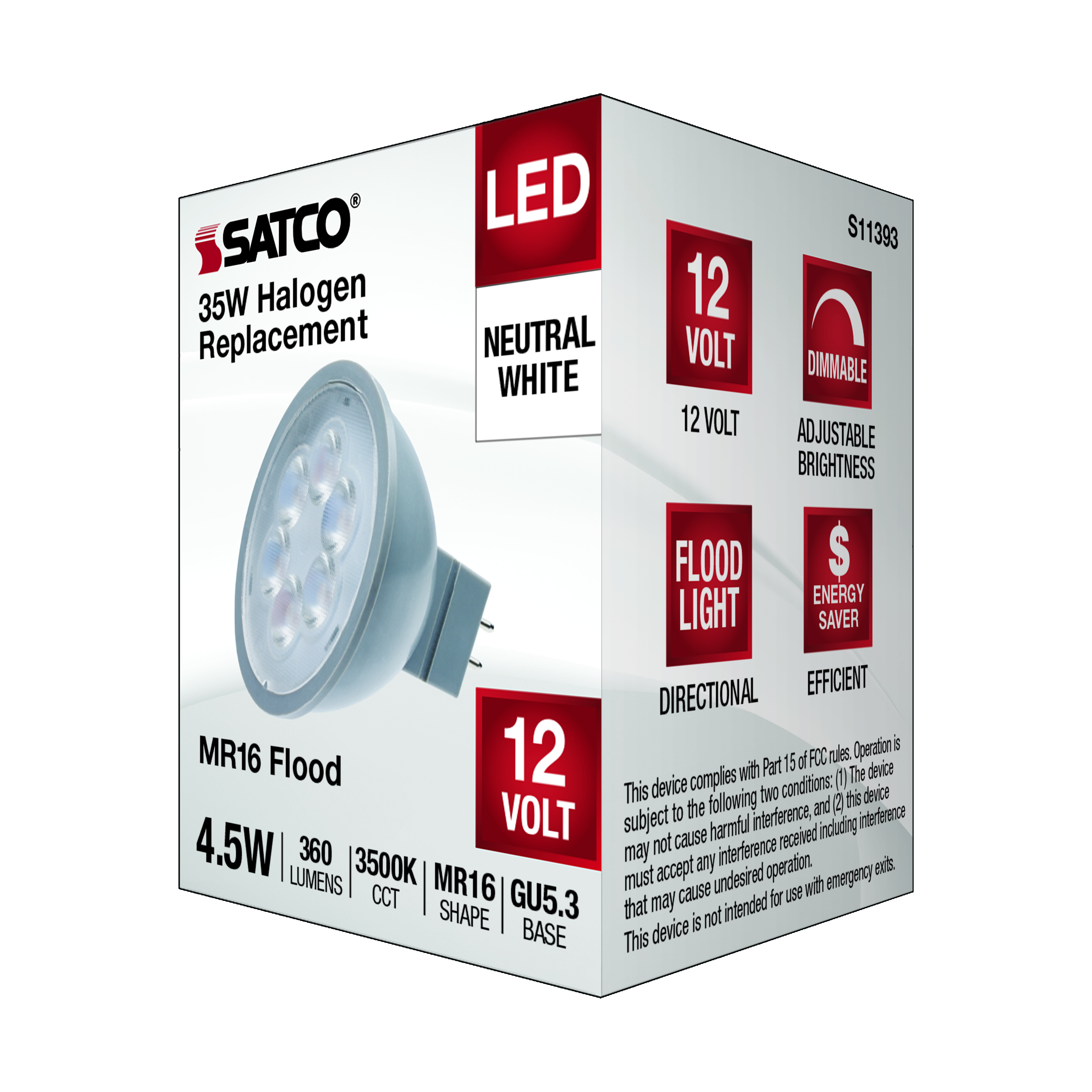 4.5MR16/LED/40'/835/12V - S11393