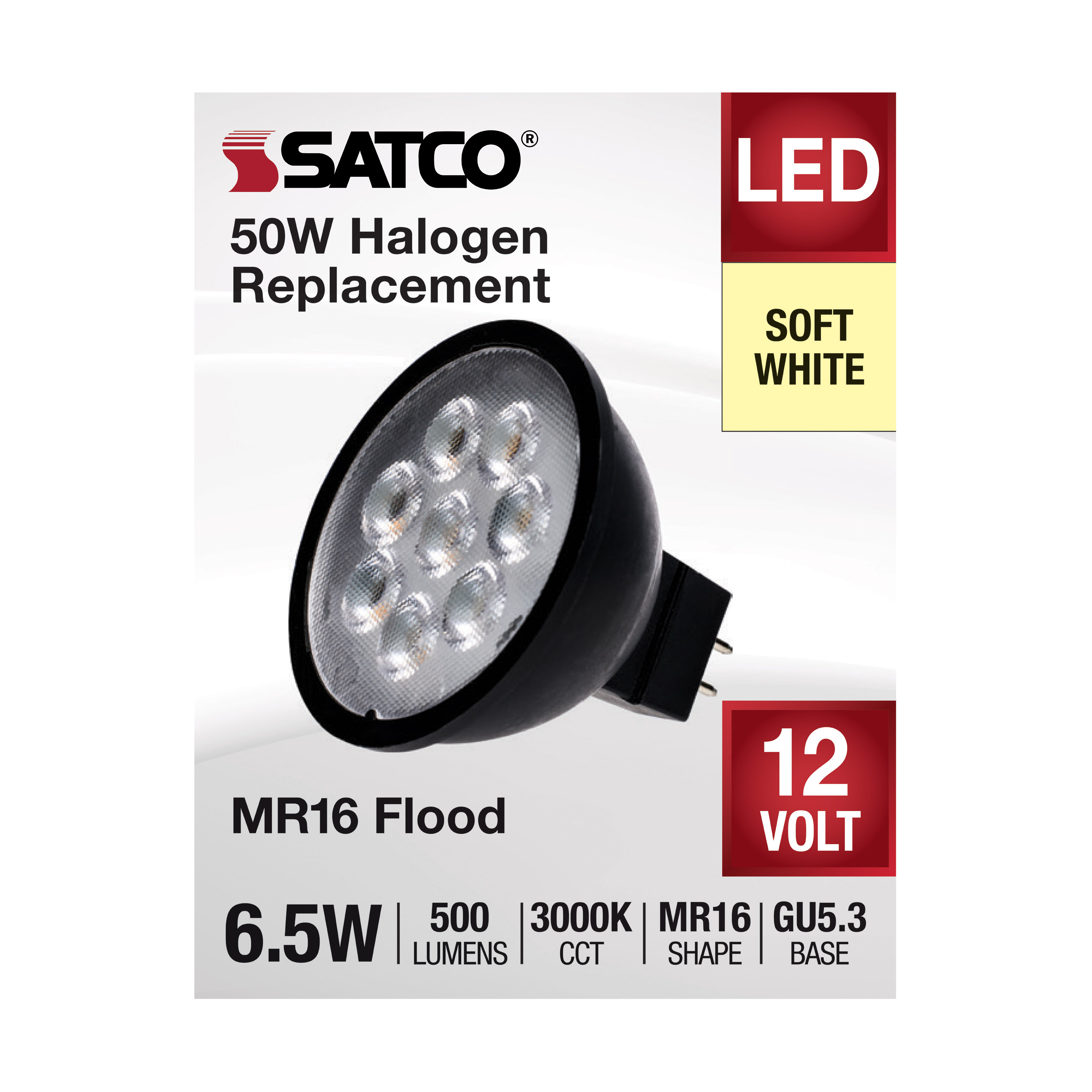 6.5MR16/LED/40'/830/12V/BLACK - S11398