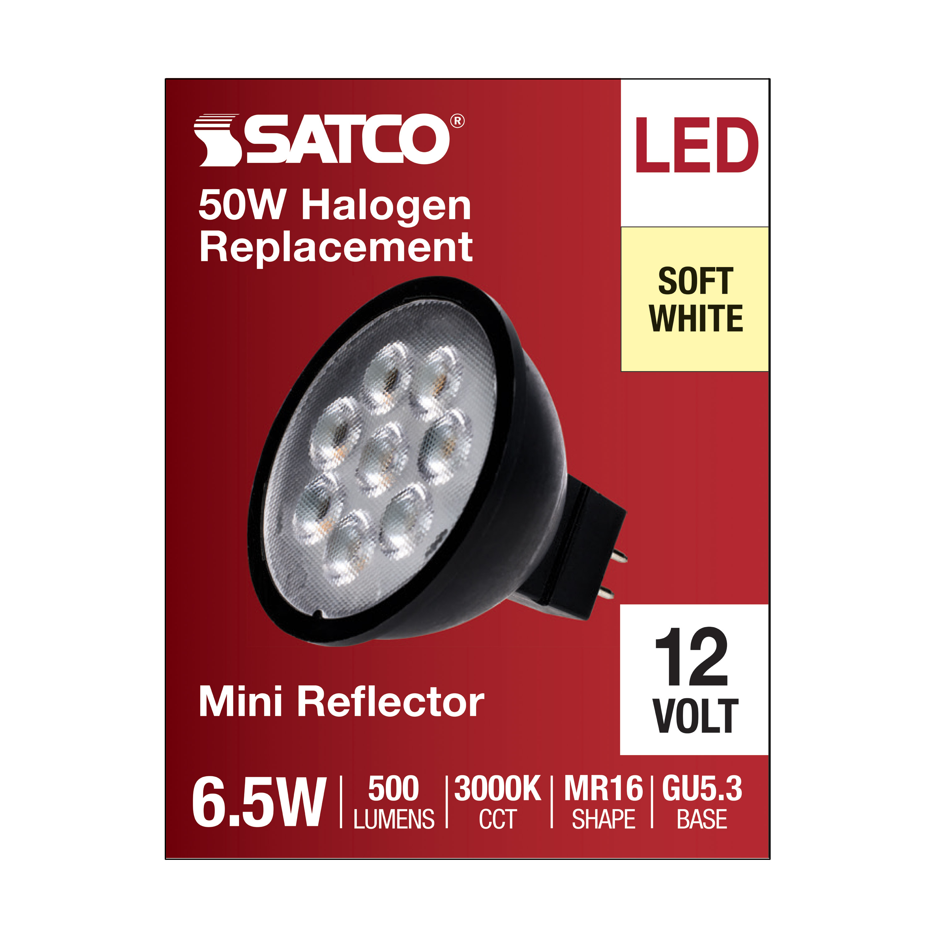 6.5MR16/LED/40'/830/12V/BLACK - S11398