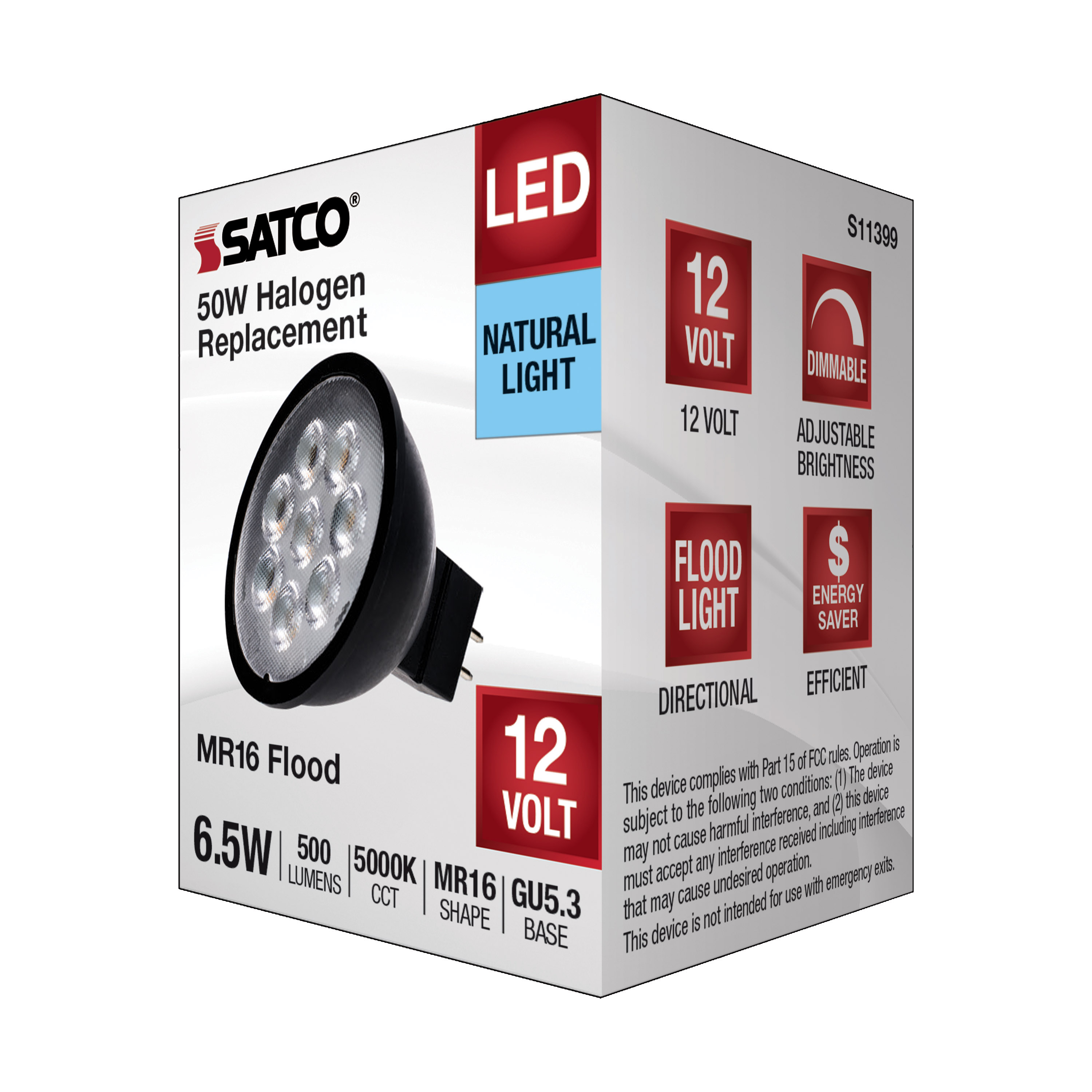 6.5MR16/LED/40'/850/12V/BLACK - S11399
