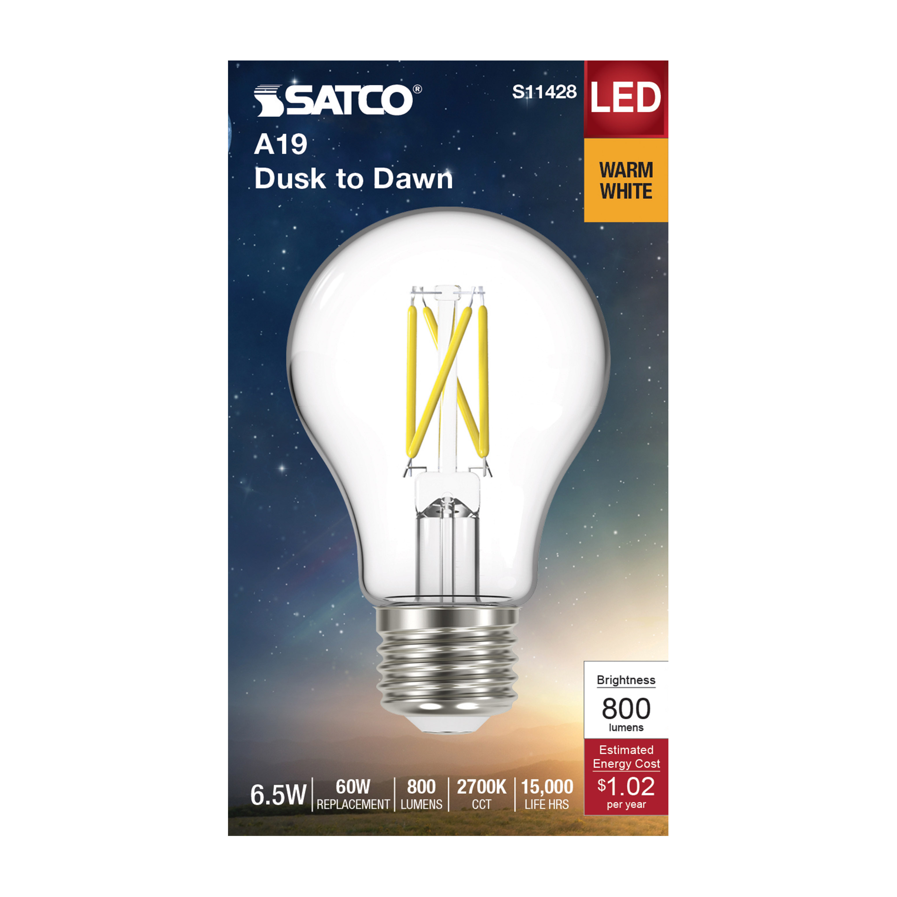 6.5A19/DUSK/DAWN/CL/27K - S11428