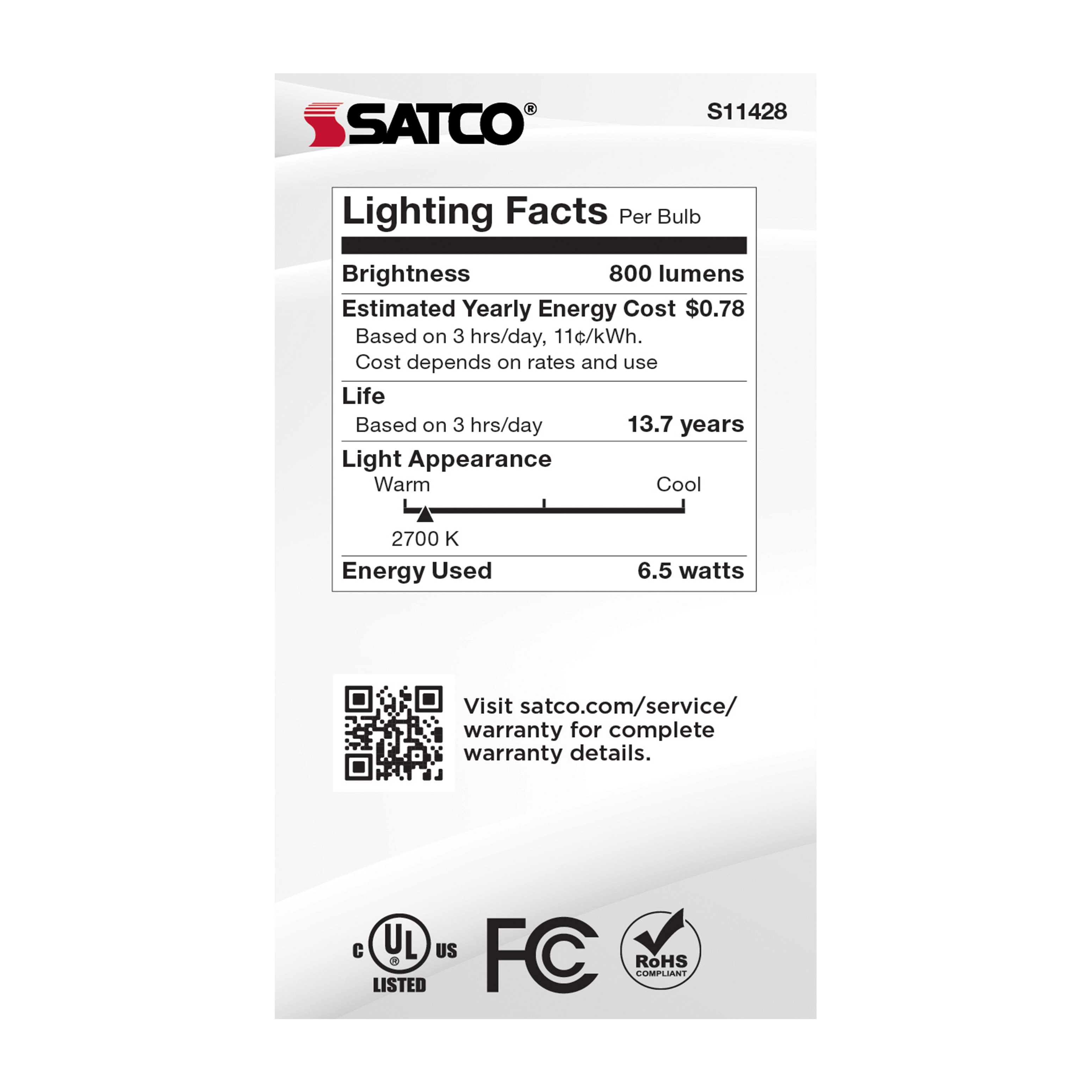 6.5A19/DUSK/DAWN/CL/27K - S11428