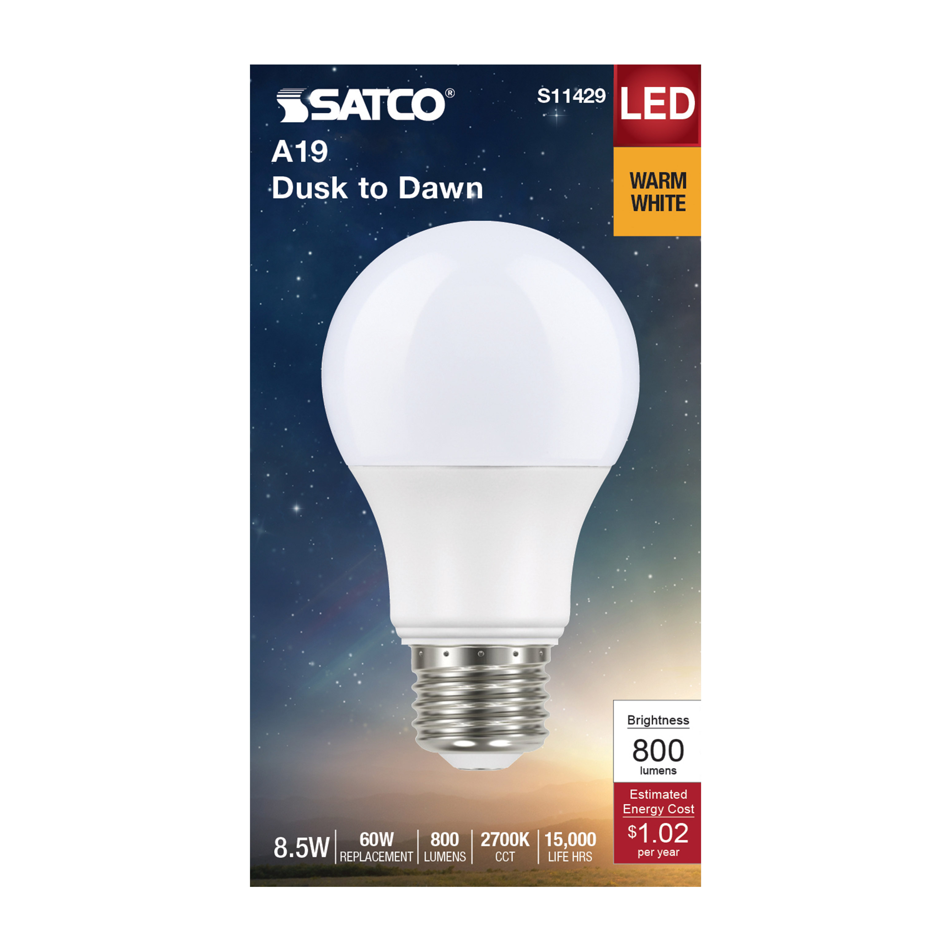 8.5A19/DUSK/DAWN/LED/927 - S11429