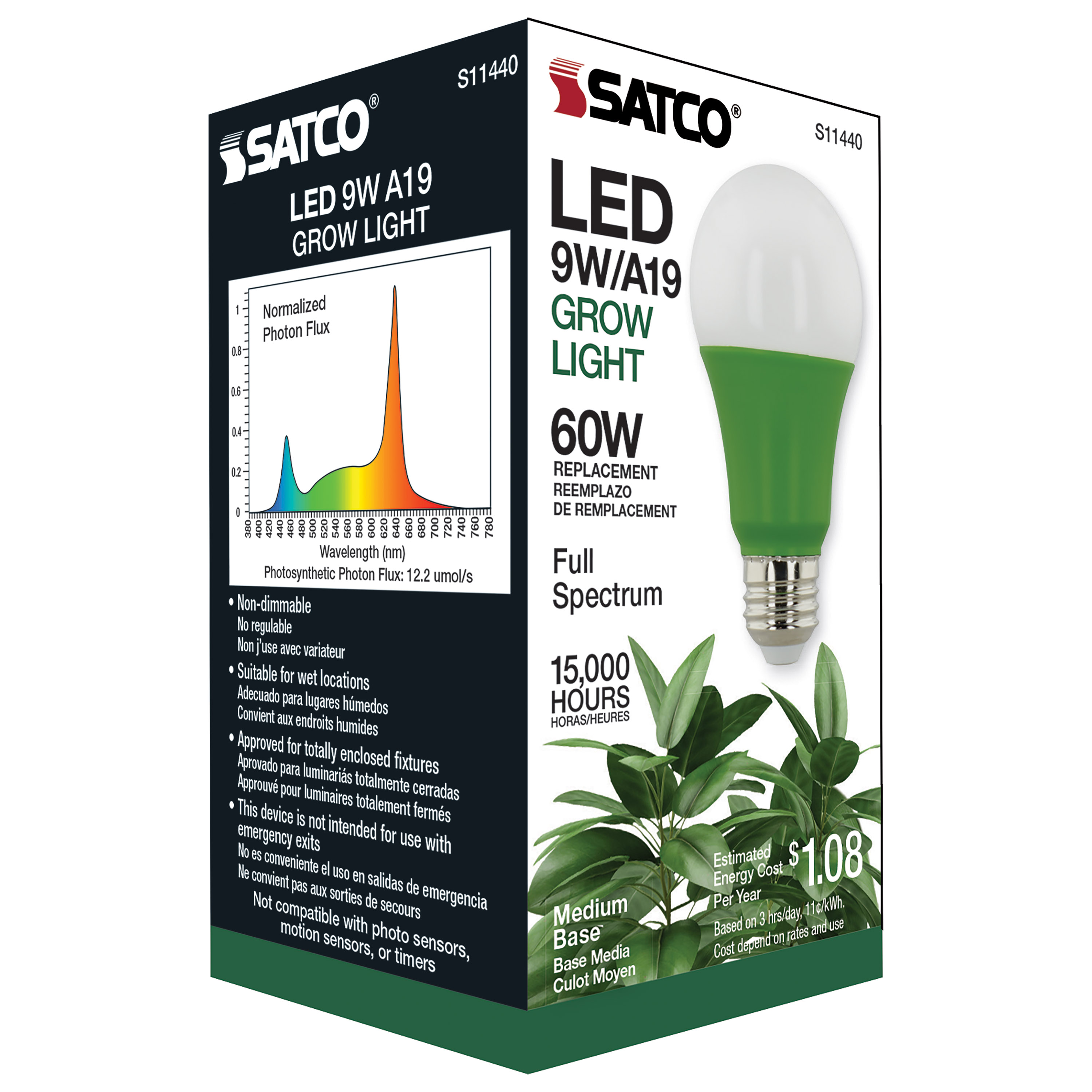 9A19/LED/GROW/120V - S11440