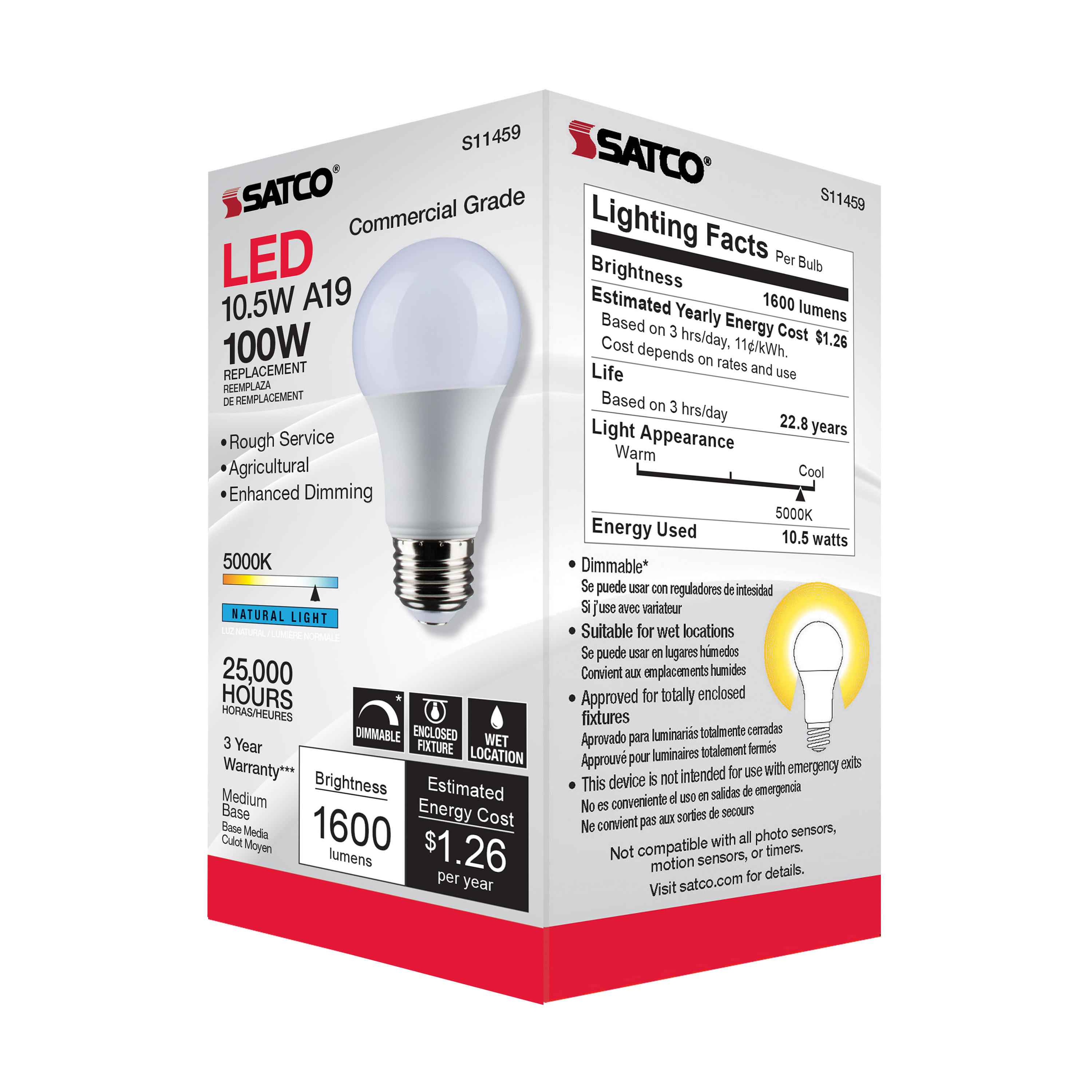 10.5A19/LED/850/AGRI/120V/D - S11459