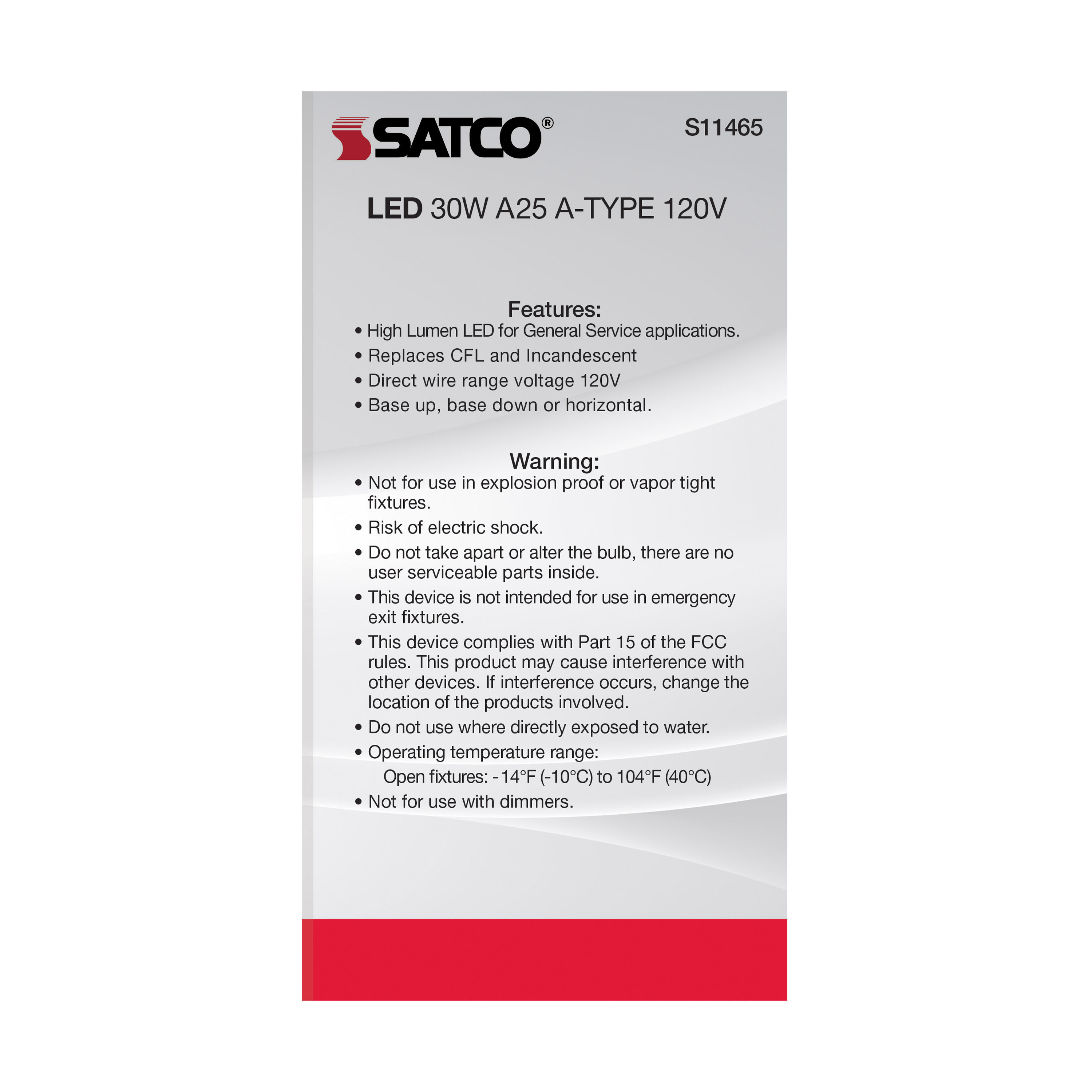 30A25/LED/830/120V/ND - S11465