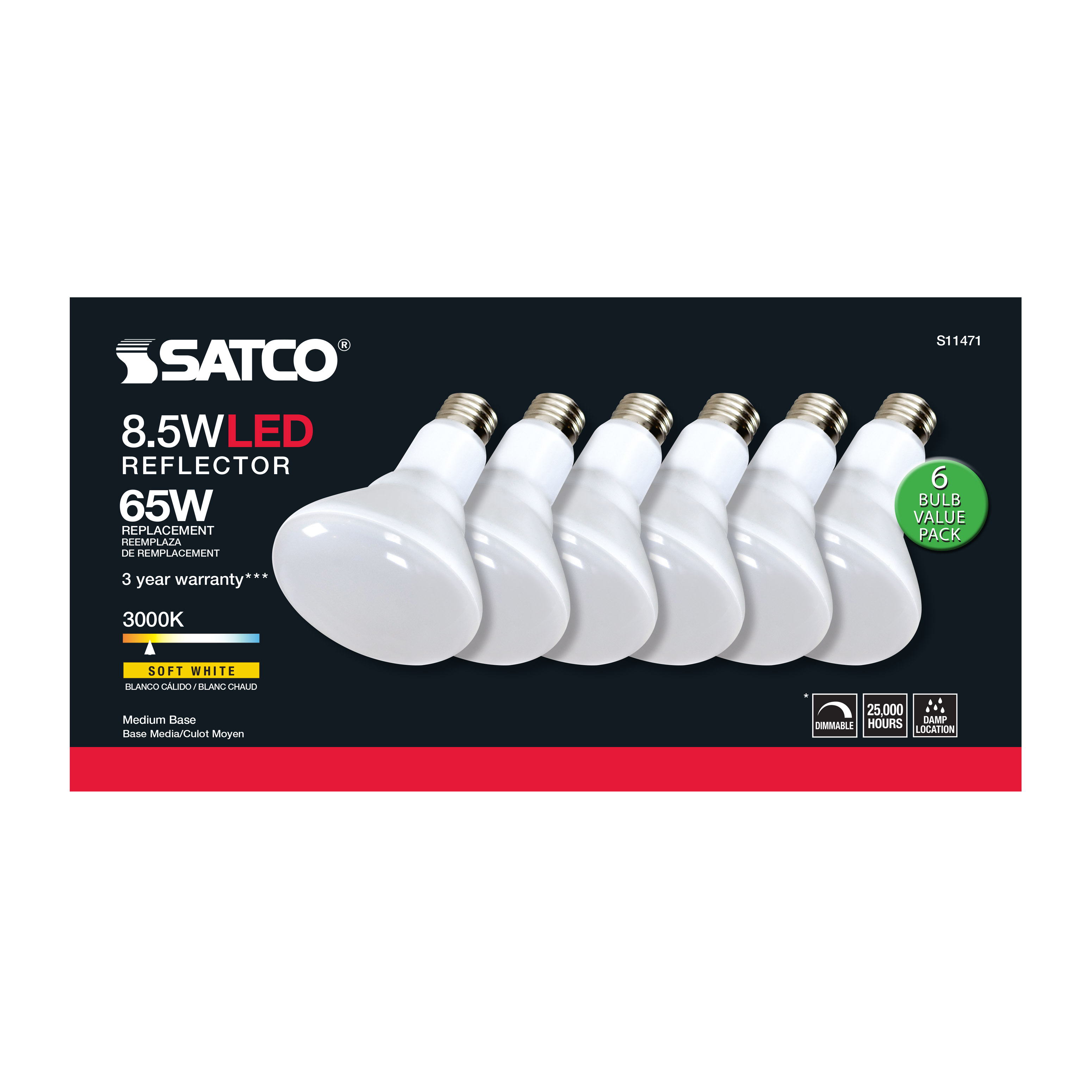 8.5BR30/LED/830/120V/6PK - S11471