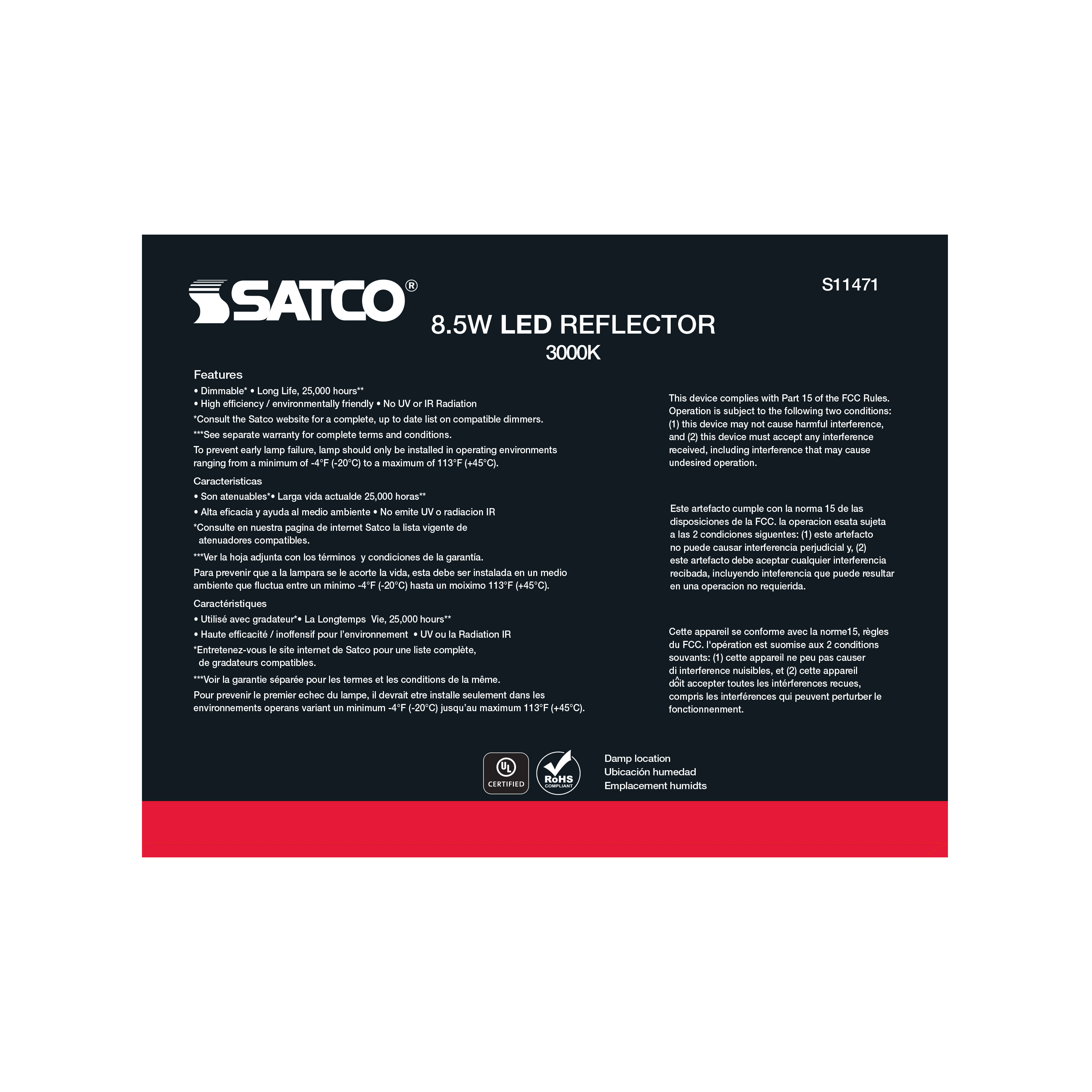 8.5BR30/LED/830/120V/6PK - S11471