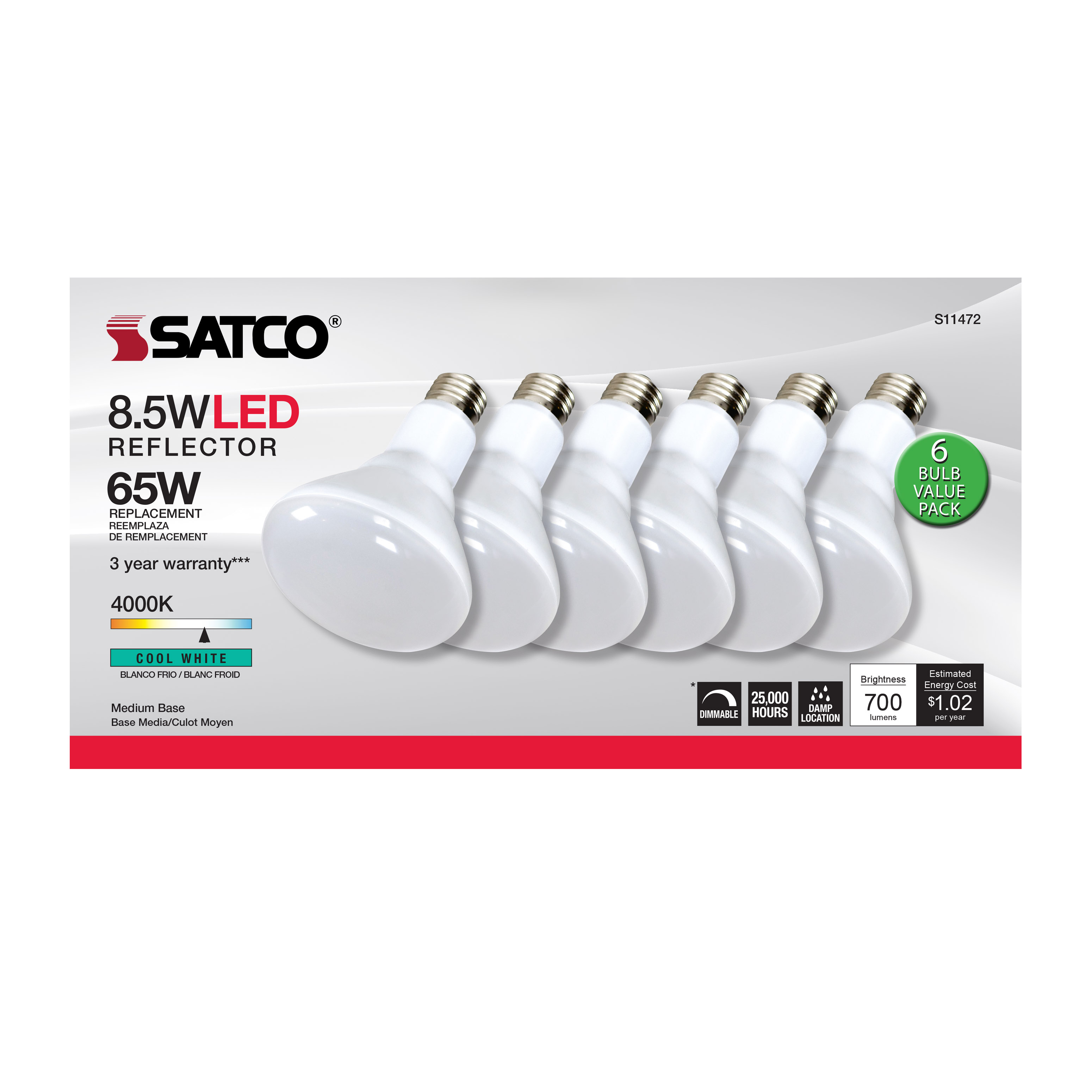 8.5BR30/LED/840/120V/6PK - S11472