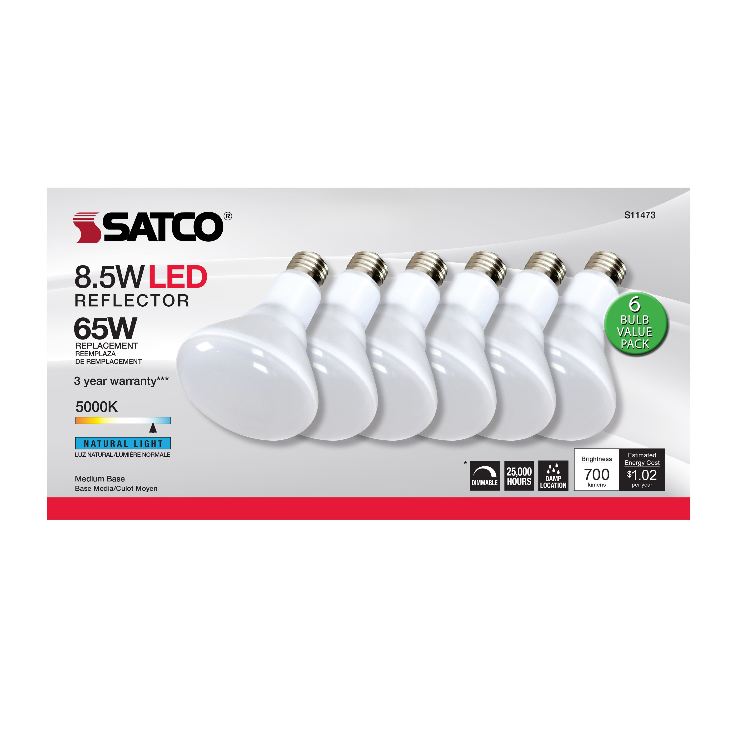 8.5BR30/LED/850/120V/6PK - S11473