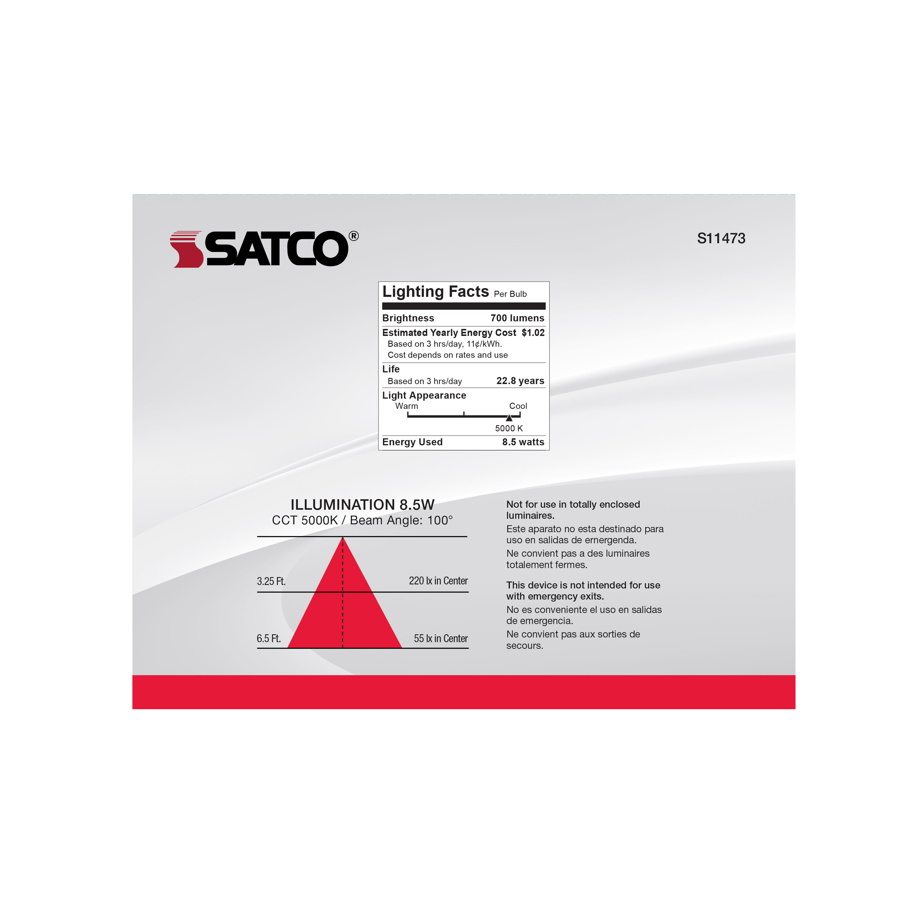 8.5BR30/LED/850/120V/6PK - S11473