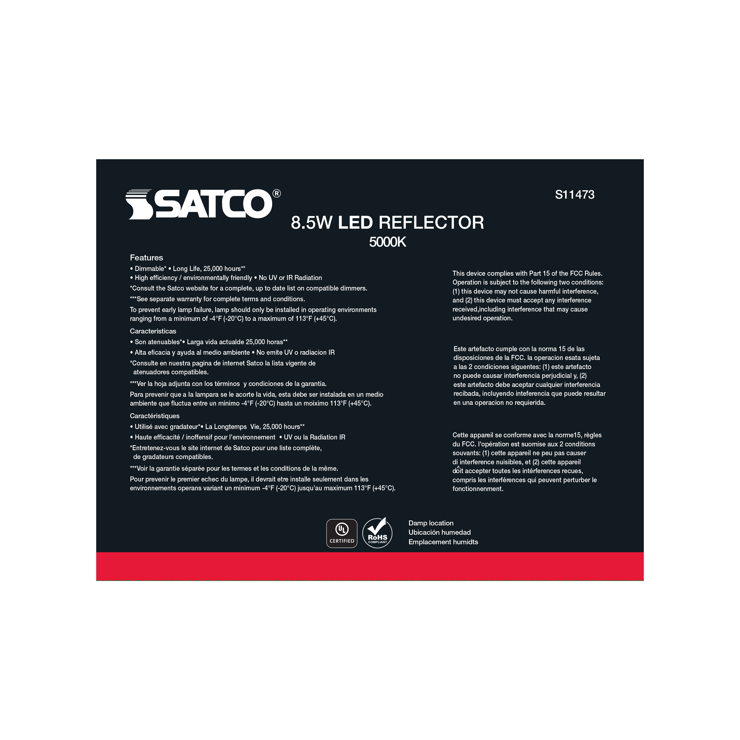 8.5BR30/LED/850/120V/6PK - S11473