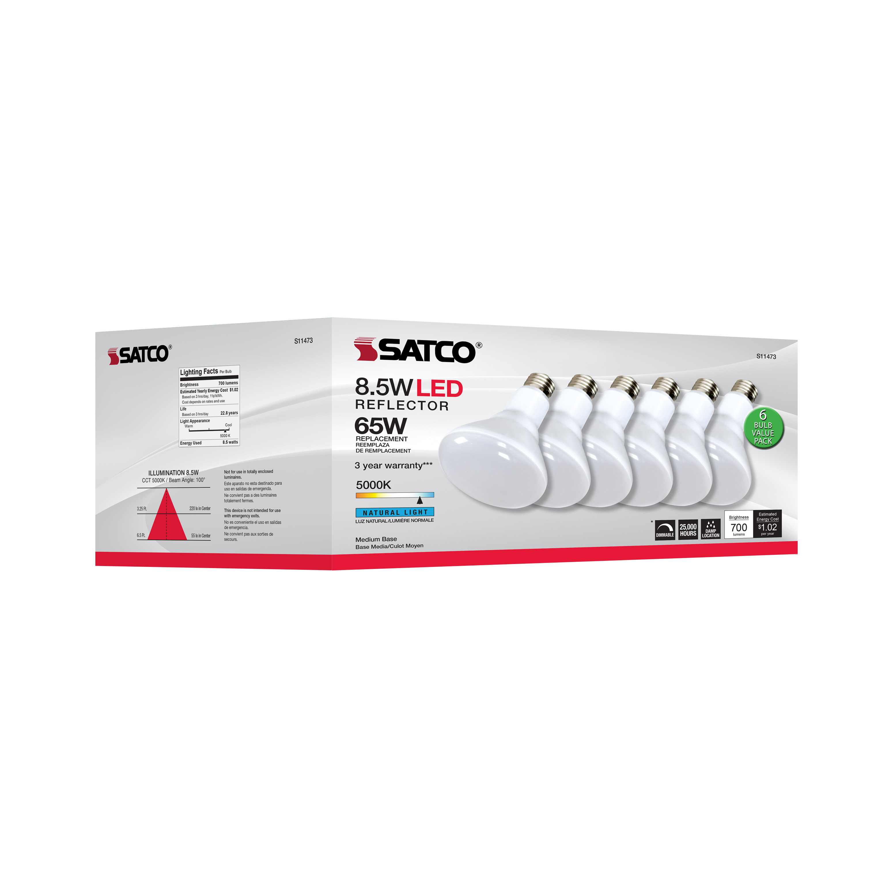 8.5BR30/LED/850/120V/6PK - S11473