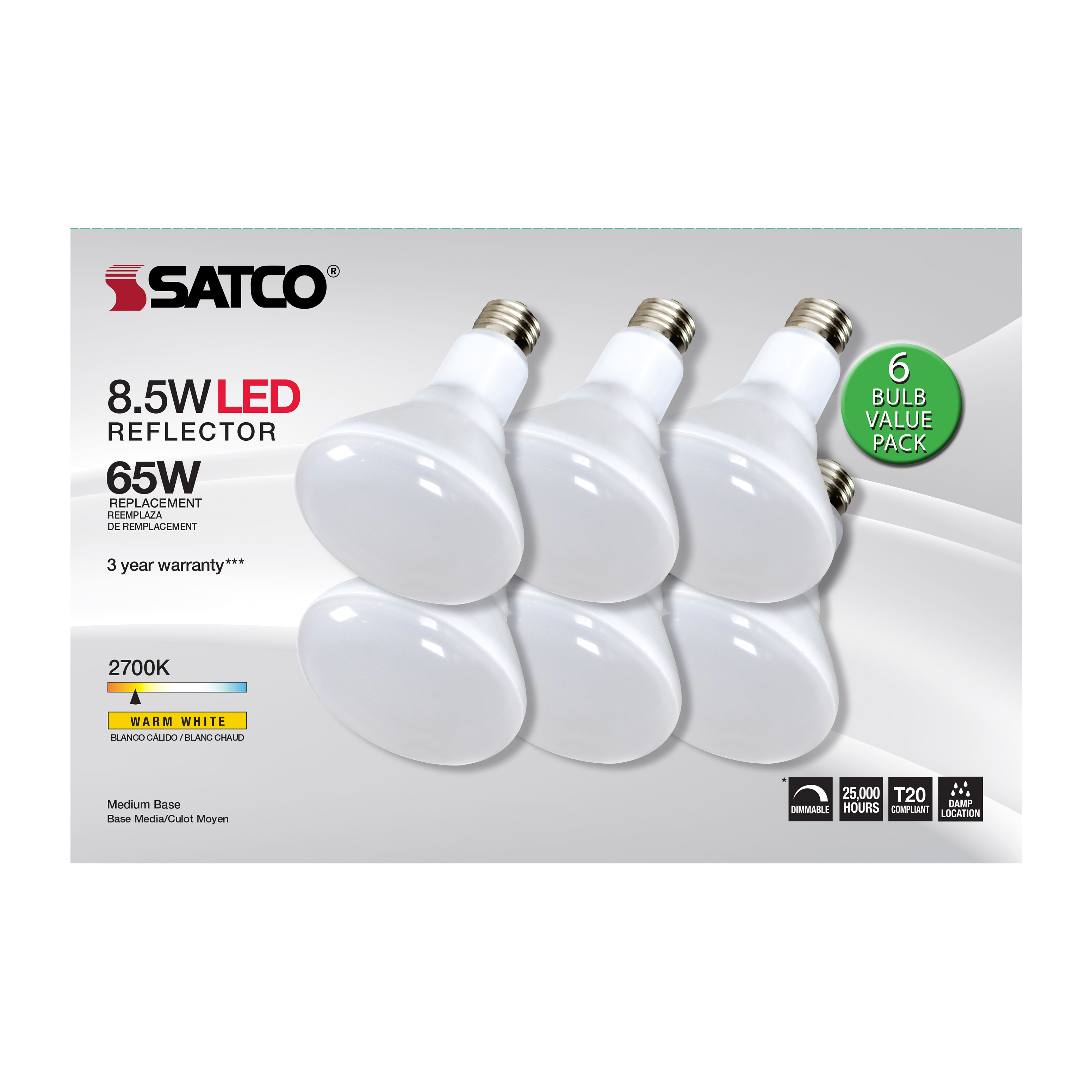 8.5BR30/LED/927/120V/6PK - S11474