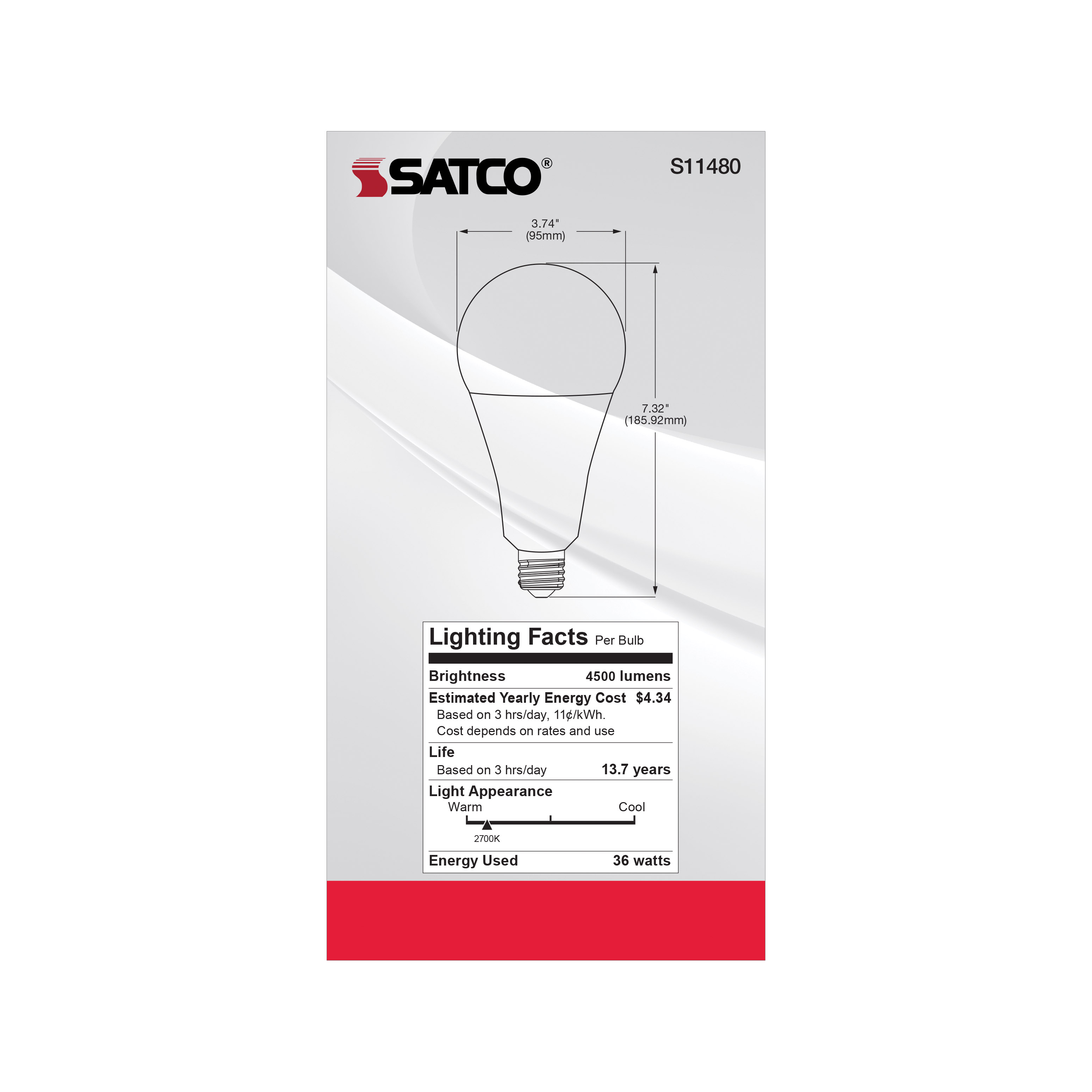 36PS30/LED/827/120V/DIM/E26 - S11480