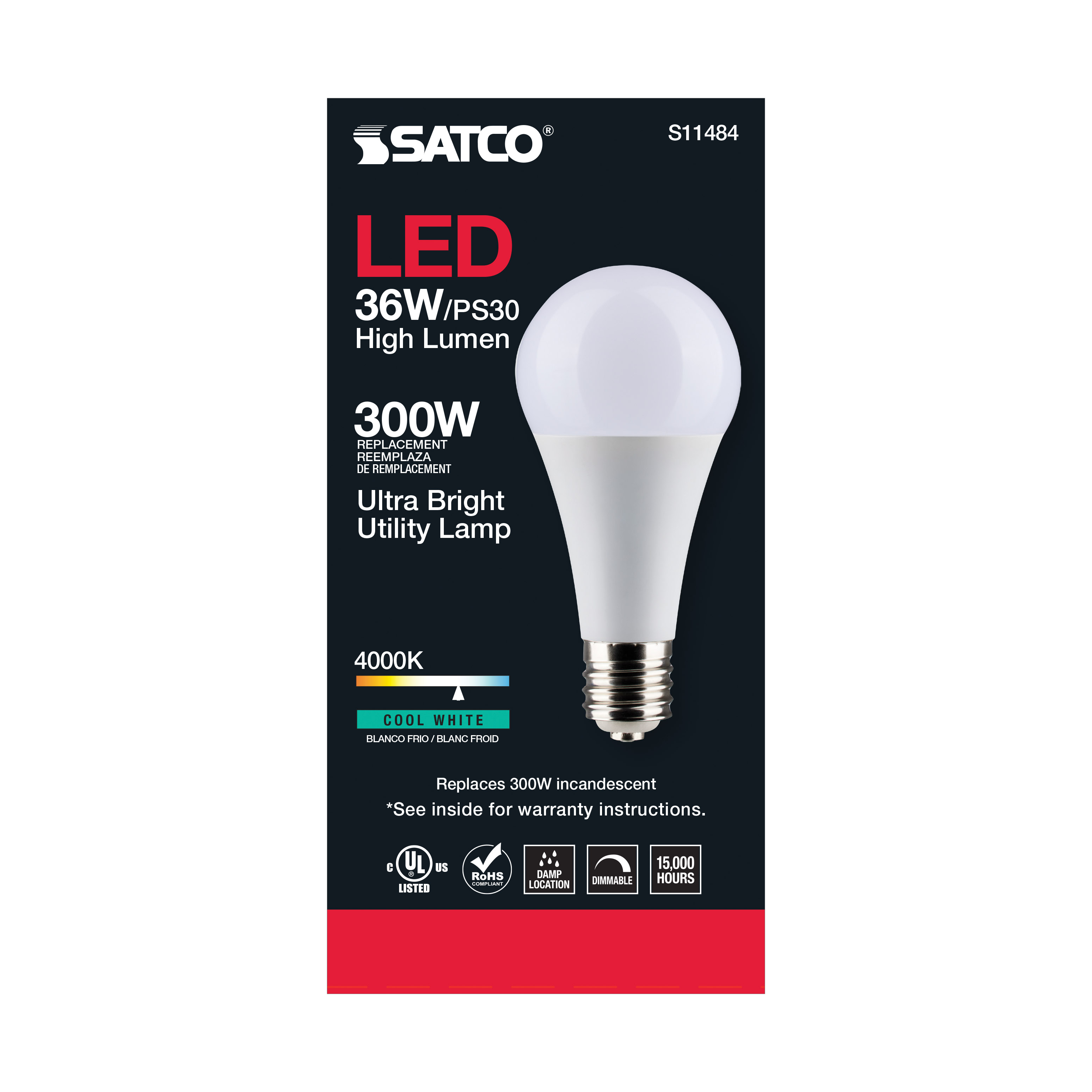 36PS30/LED/840/120V/DIM/E39 - S11484