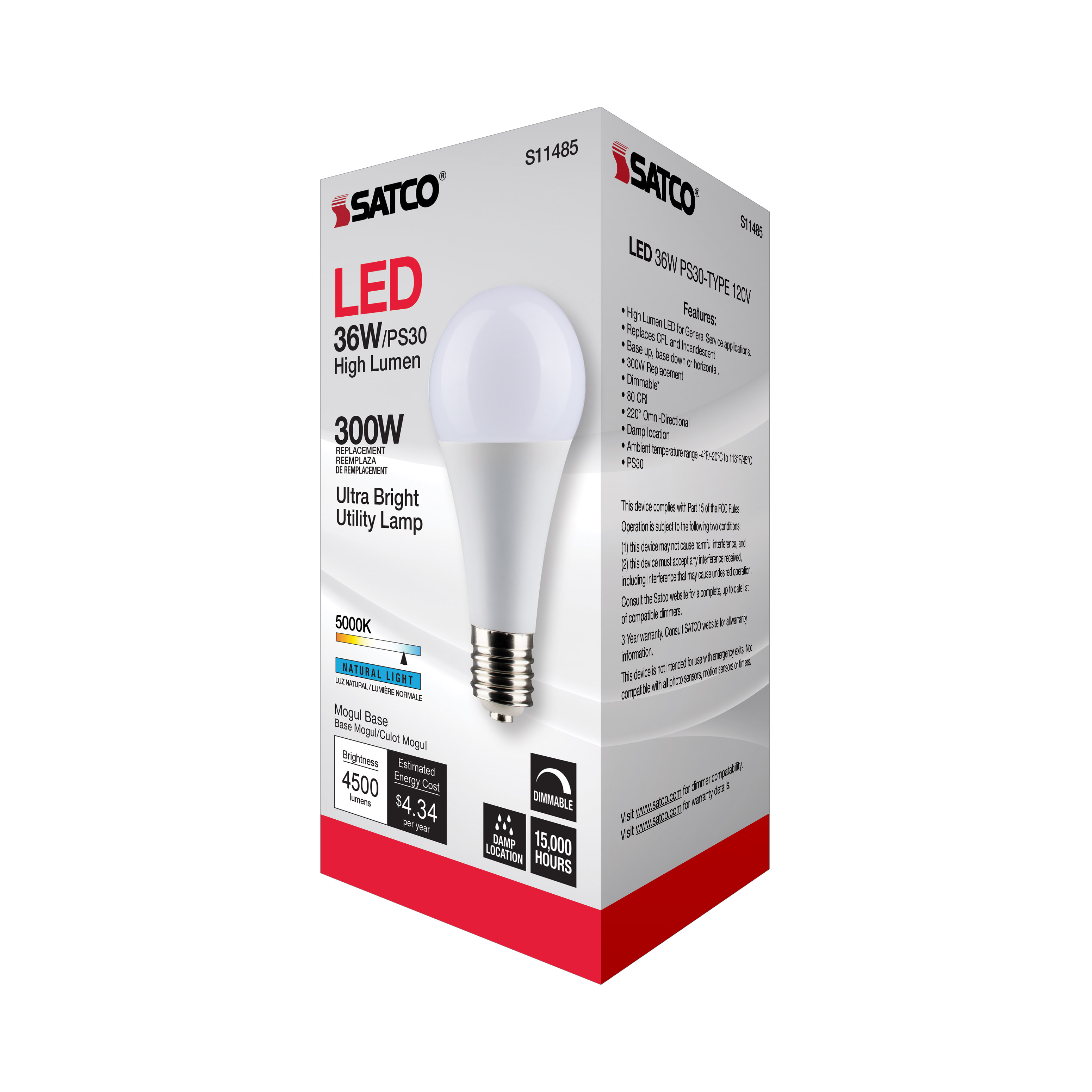 36PS30/LED/850/120V/DIM/E39 - S11485