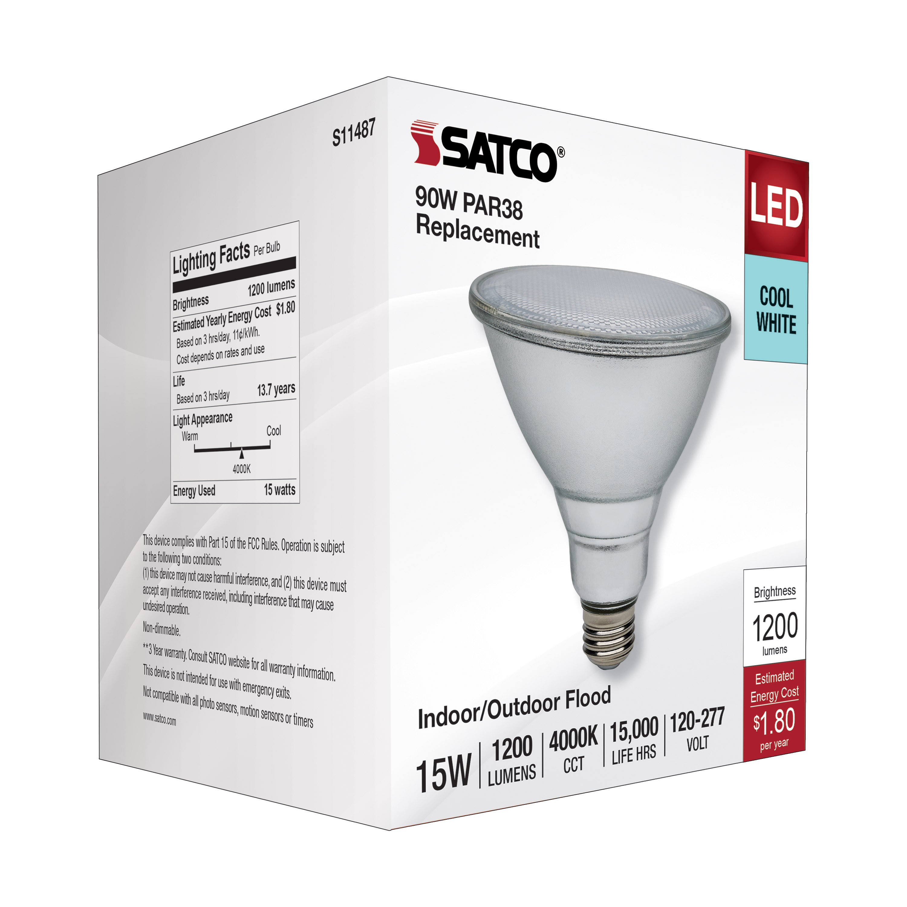 15PAR38/LED/40'/940/120V-277V - S11487