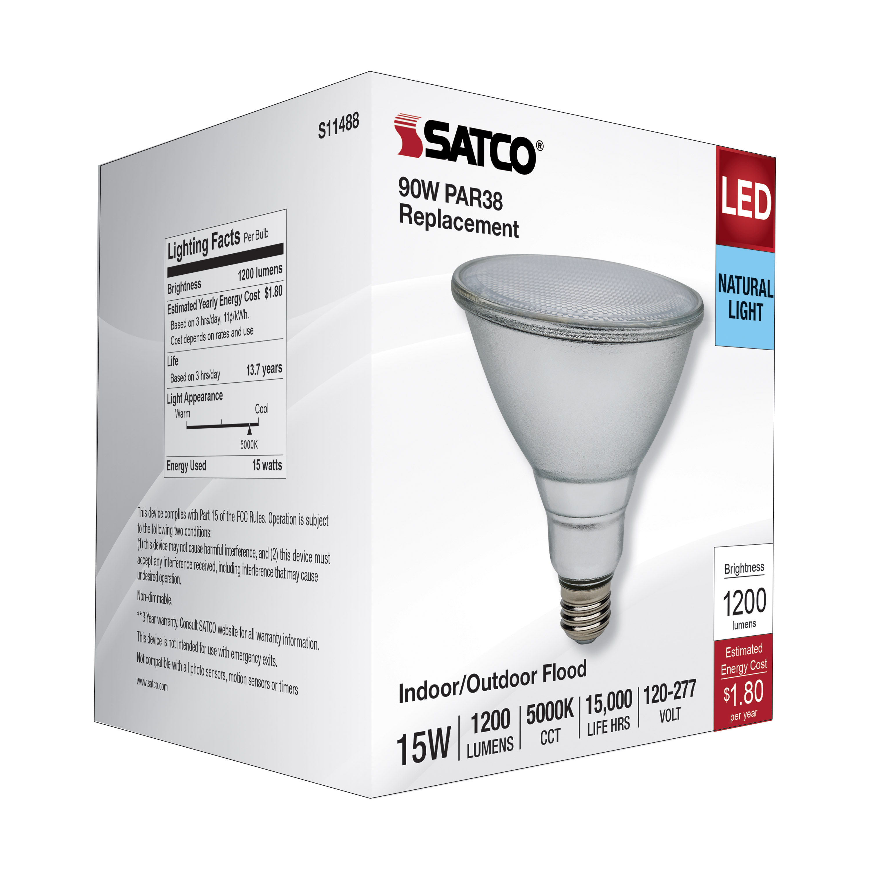 15PAR38/LED/40'/950/120V-277V - S11488