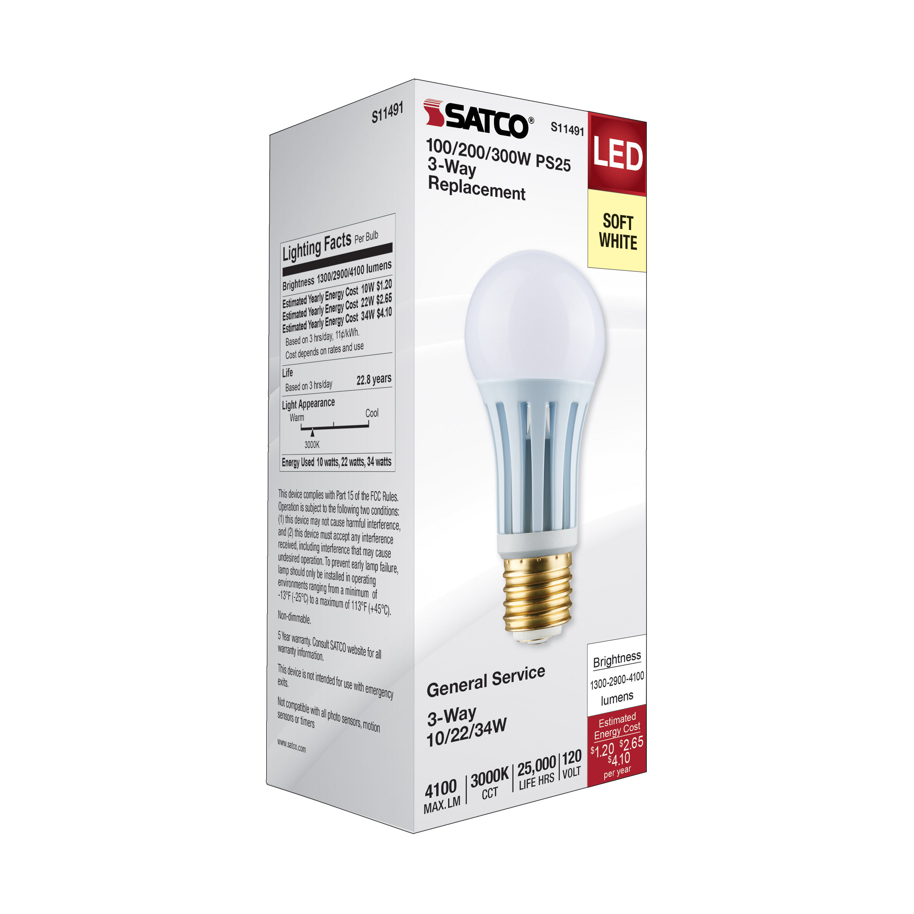 10/22/34PS25/3WAY/LED/830/E39D - S11491