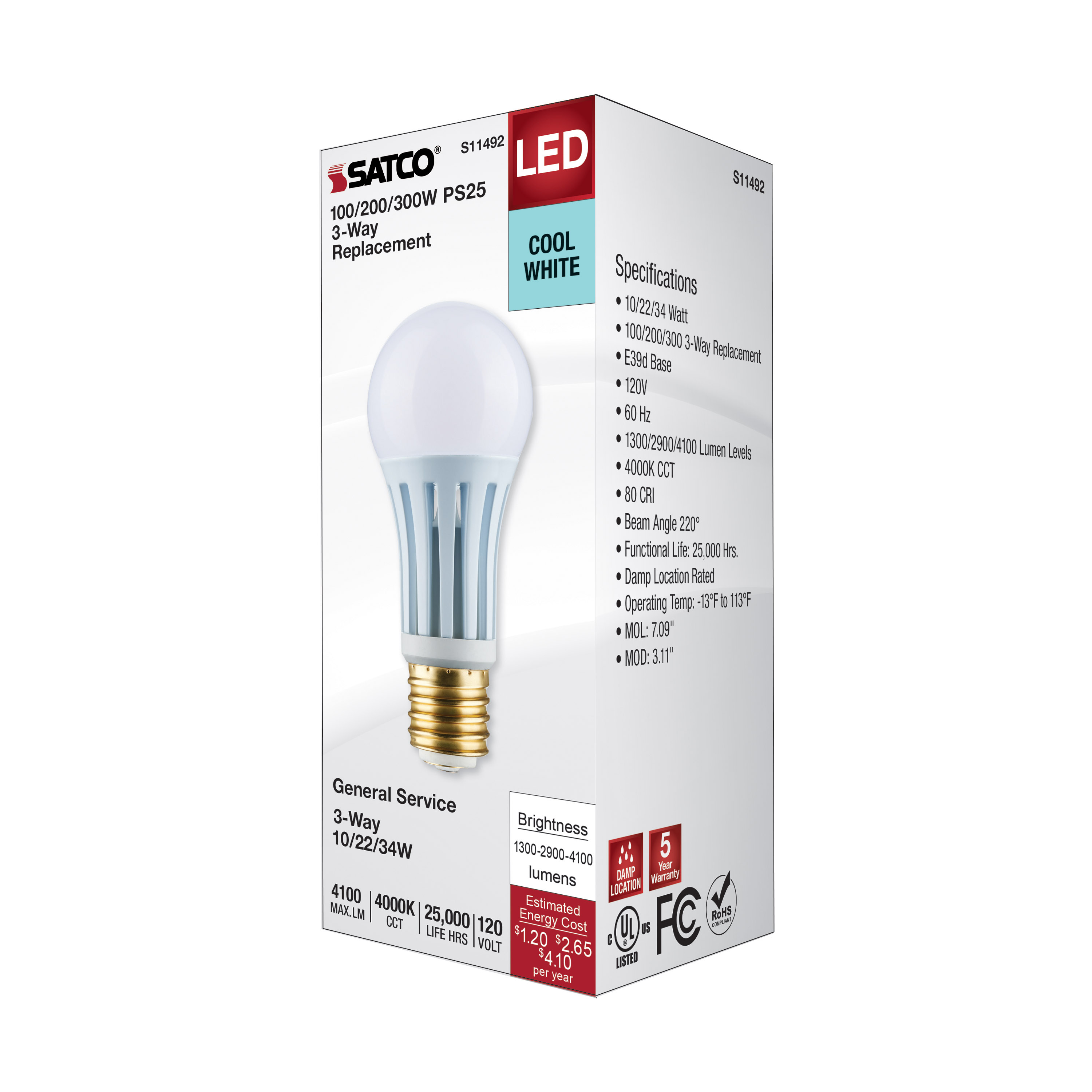 10/22/34PS25/3WAY/LED/840/E39D - S11492