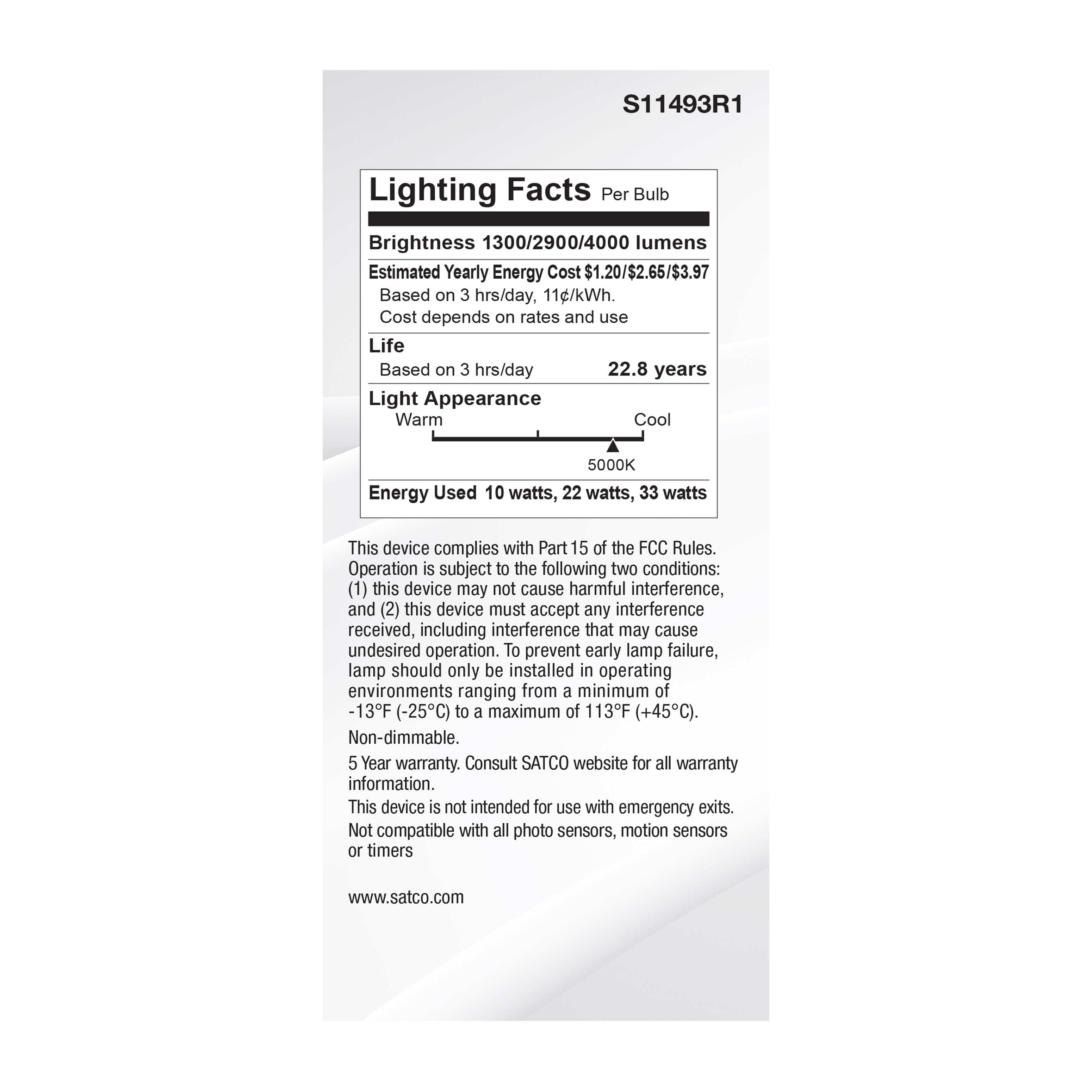 10/22/33PS25/3WAY/LED/850/E39D - S11493R1