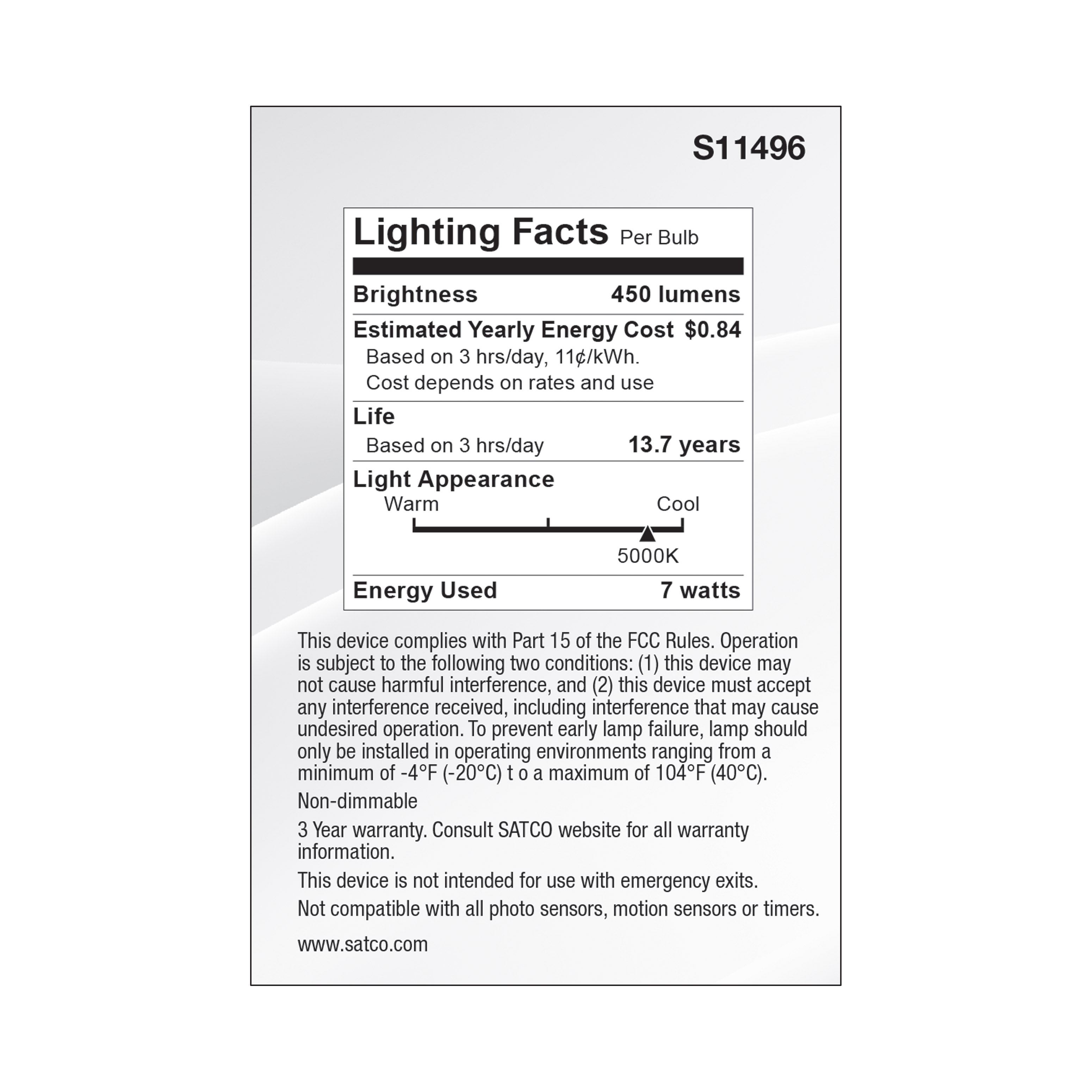 7PAR20/LED/35'/950/120-277V - S11496