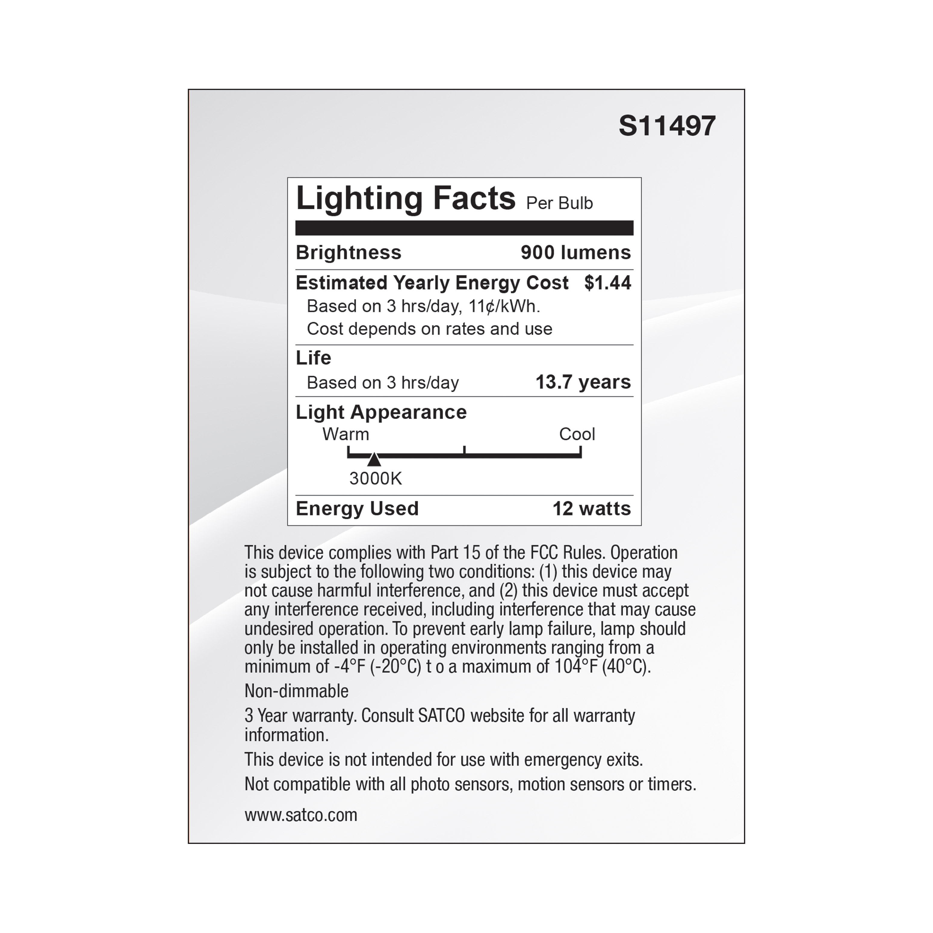 12PAR30L/LED/35'/930/120-277V - S11497