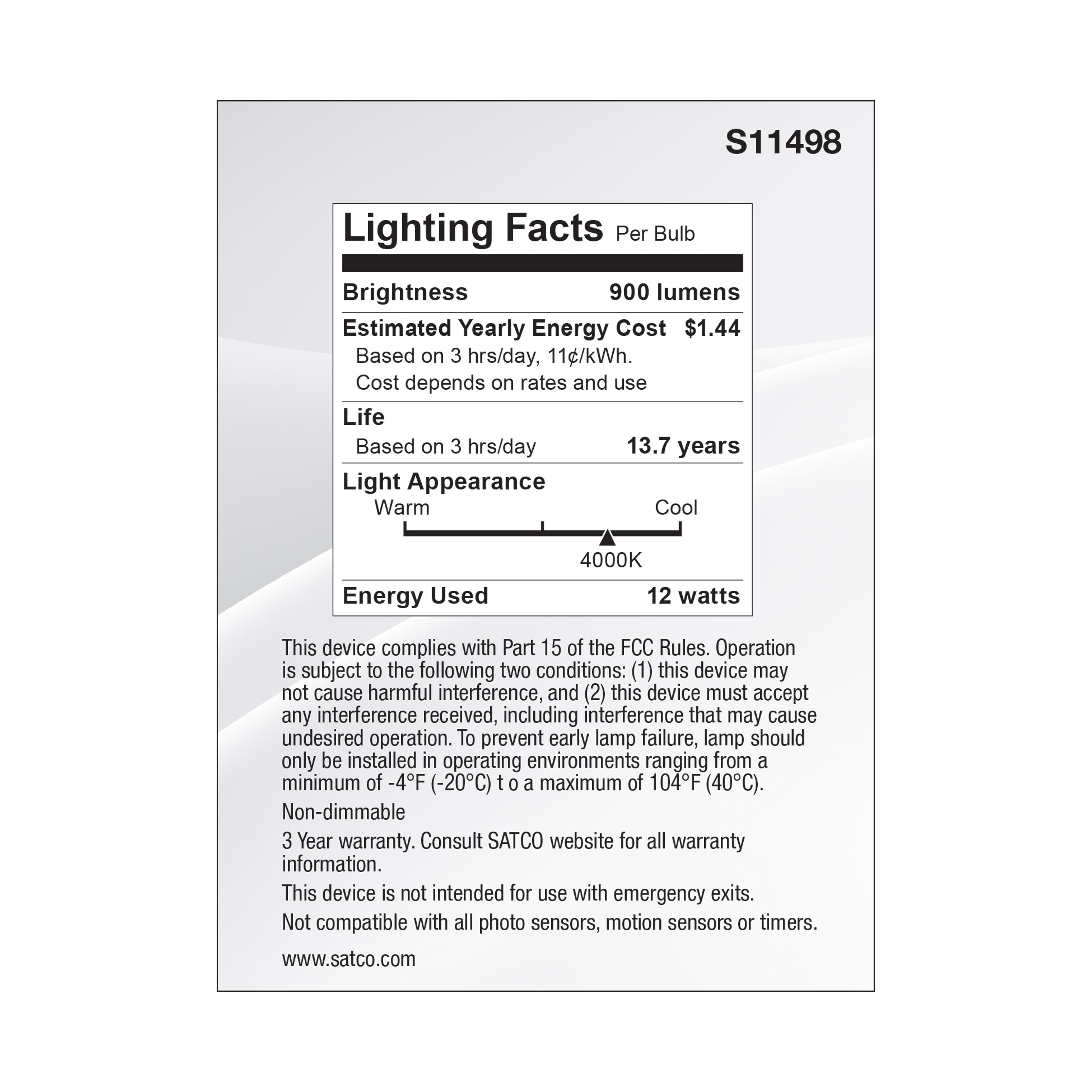 12PAR30L/LED/35'/940/120-277V - S11498